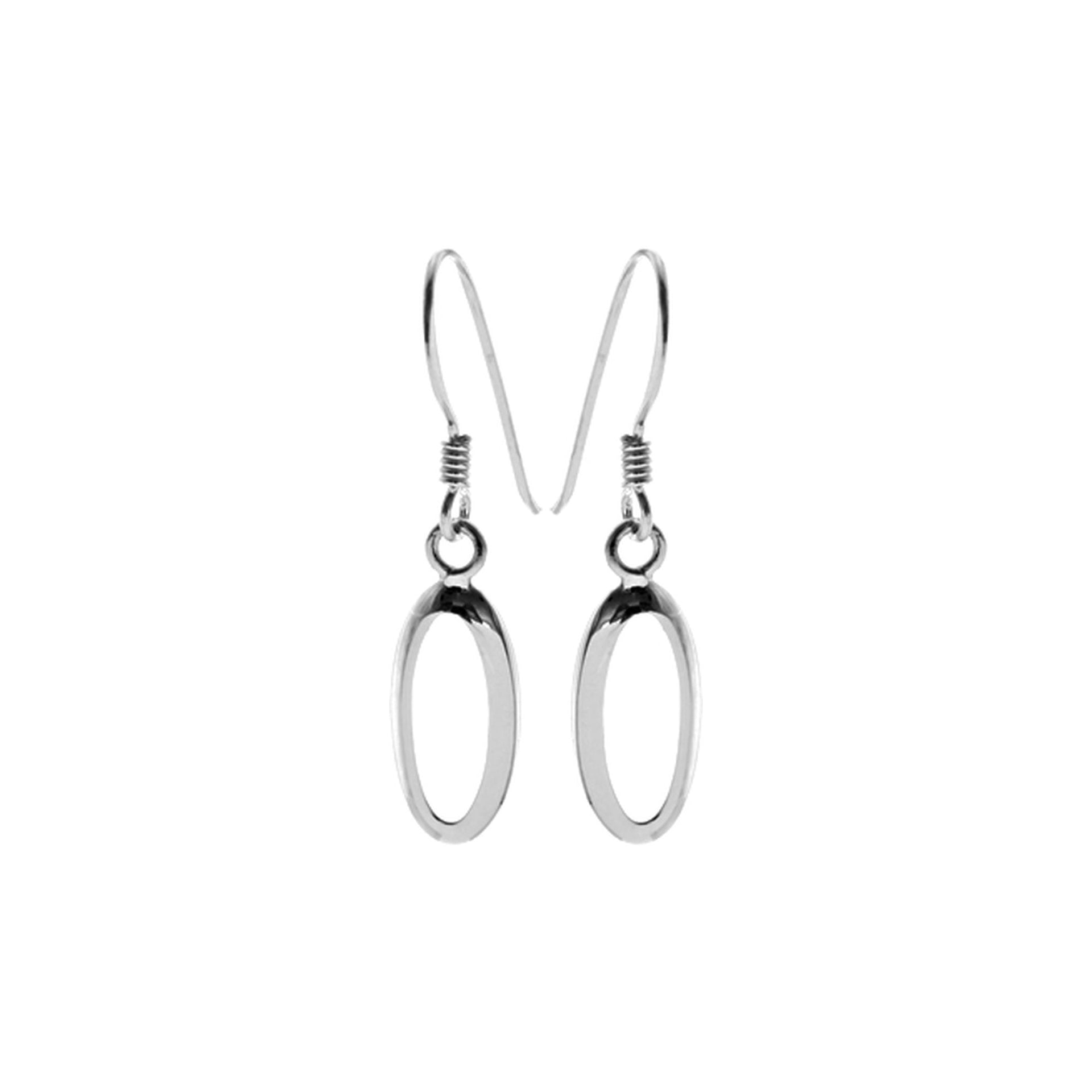 Smile open oval ribbon earrings