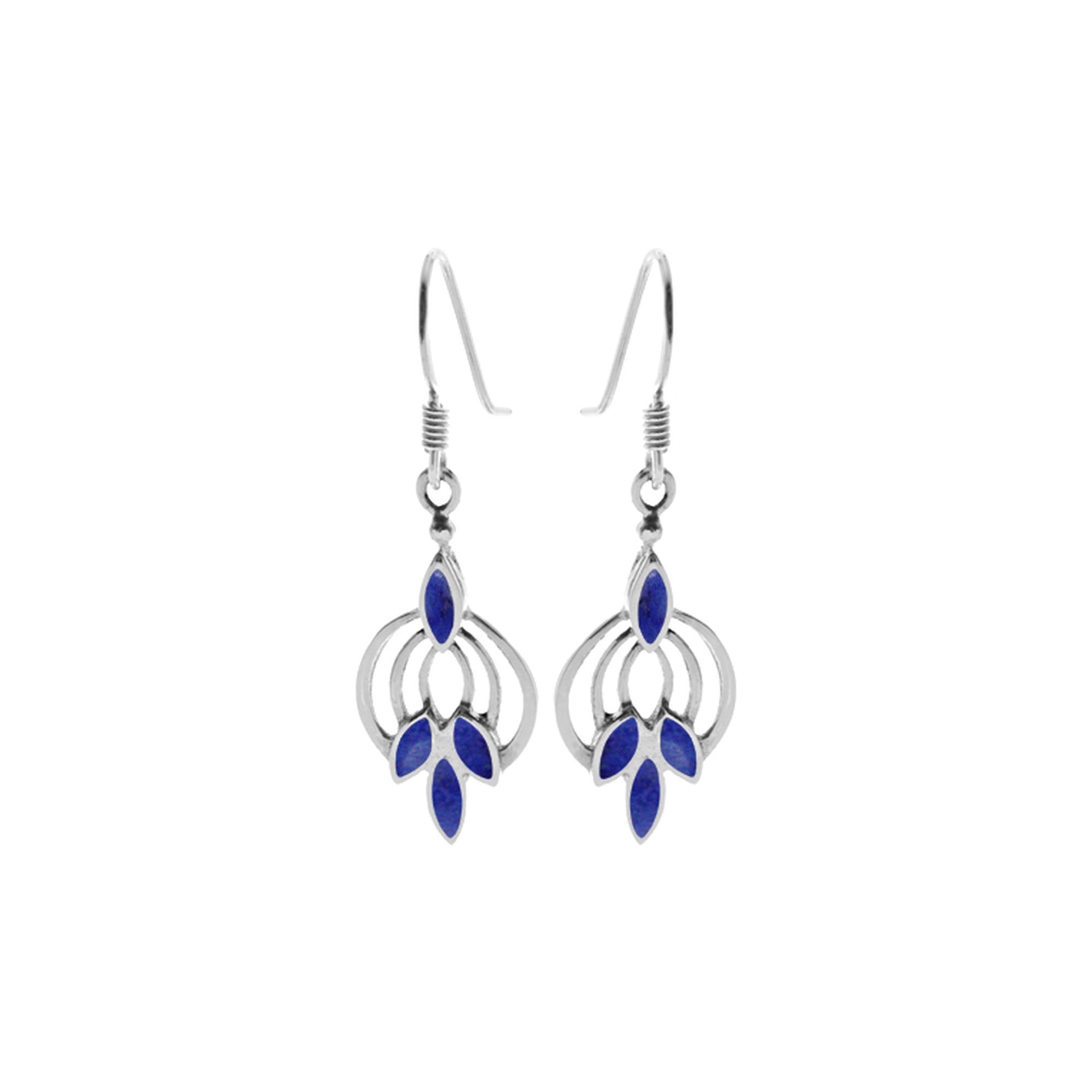 Tilly art nouveau style lapis lazuli earrings