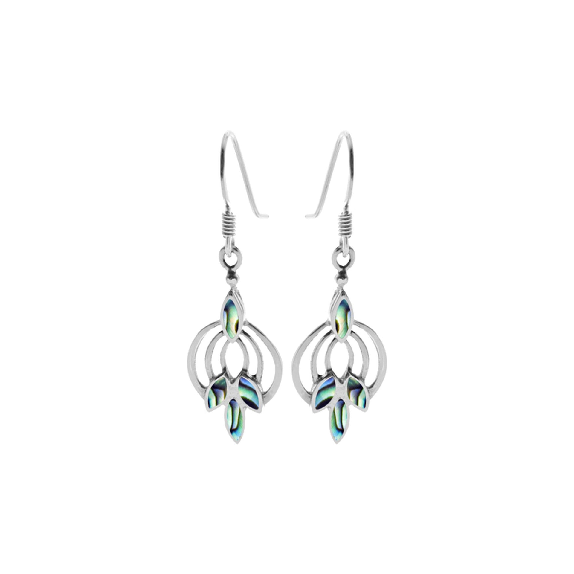 Tilly art nouveau style paua shell earrings