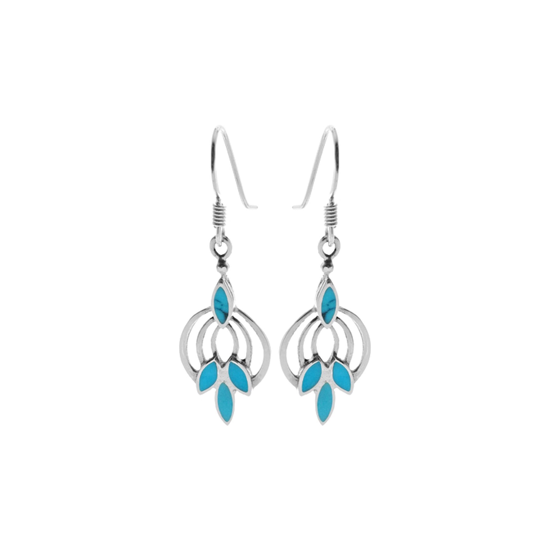 Tilly art nouveau style turquoise earrings
