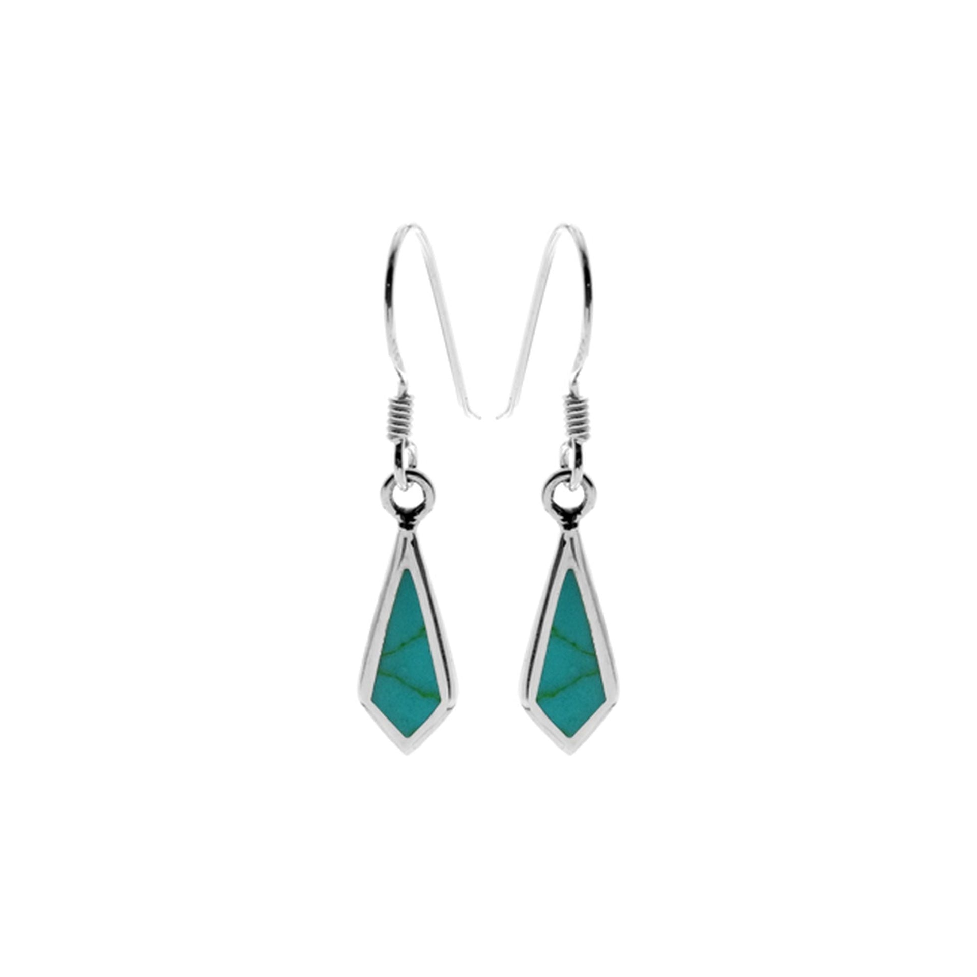 Smile dart-shaped turquoise earrings