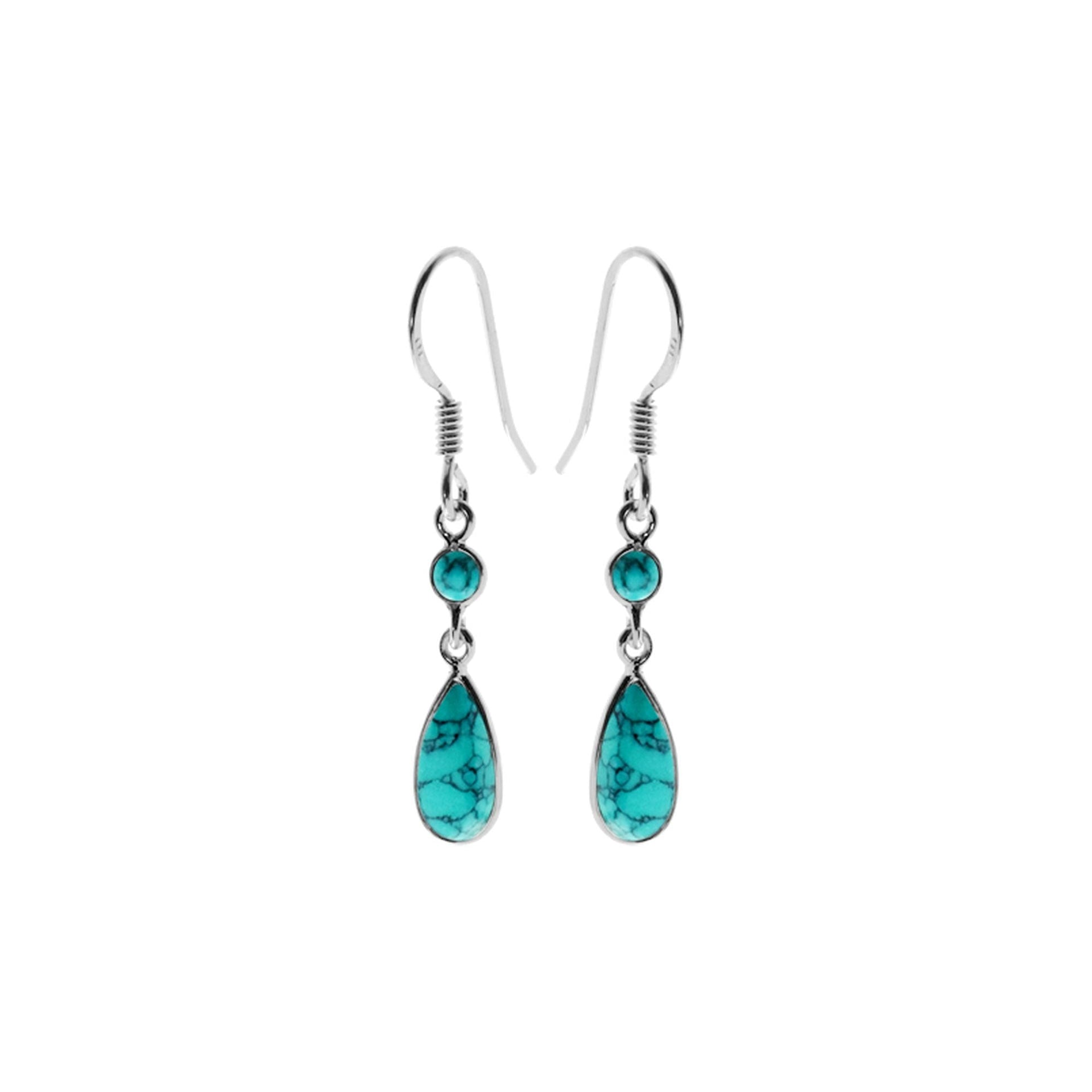 Bridget slender turquoise earrings