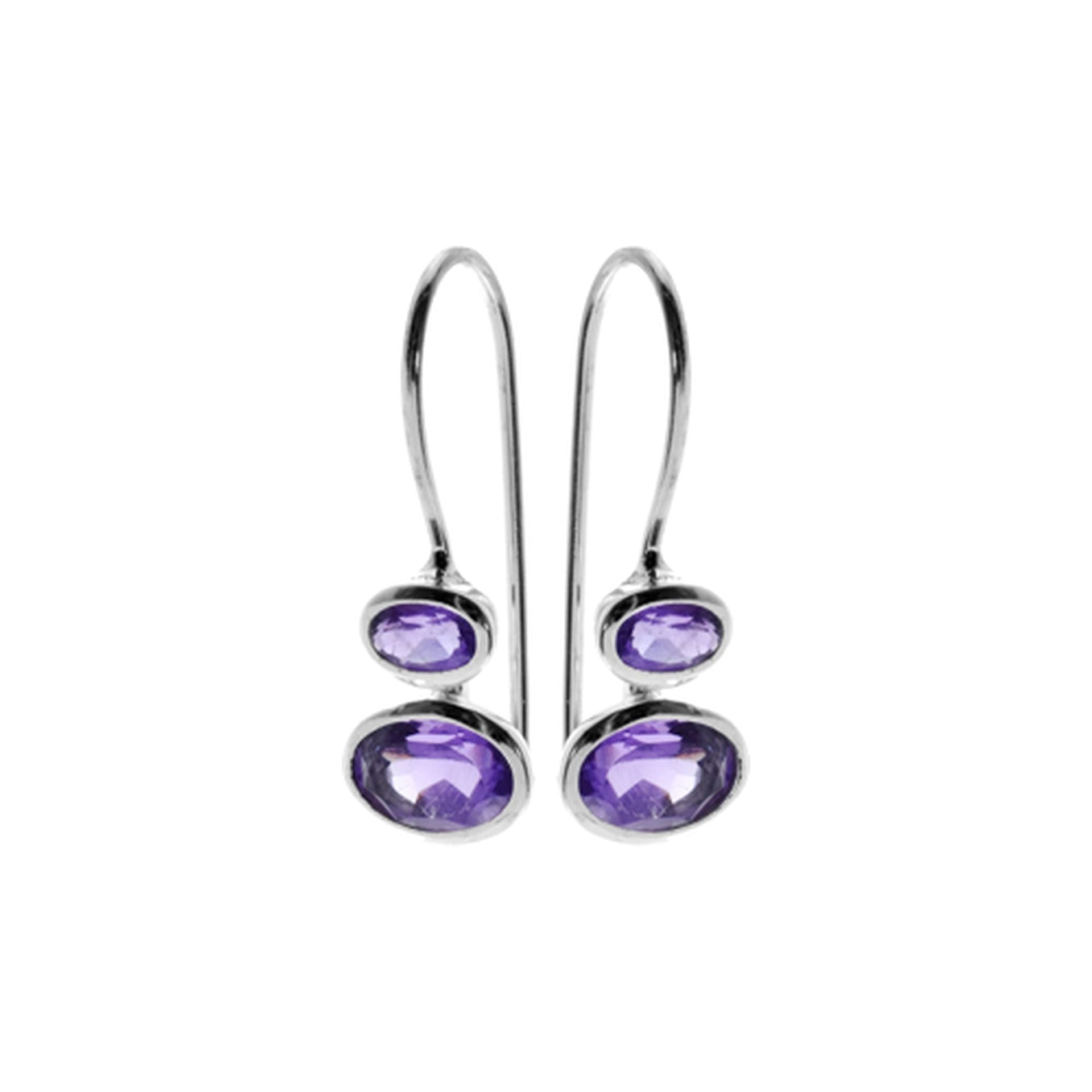 Samira twin amethyst earrings