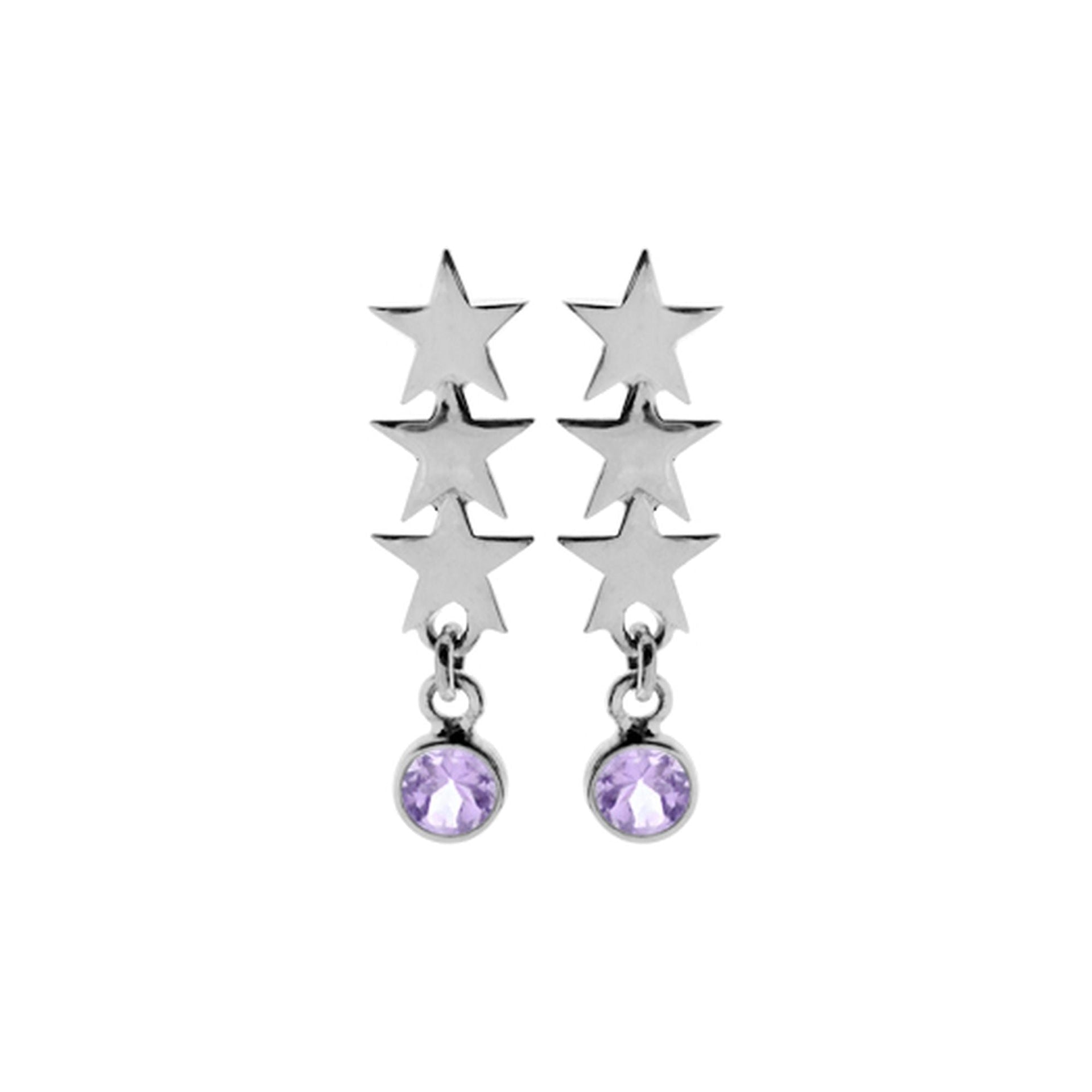 Annabel star amethyst earrings