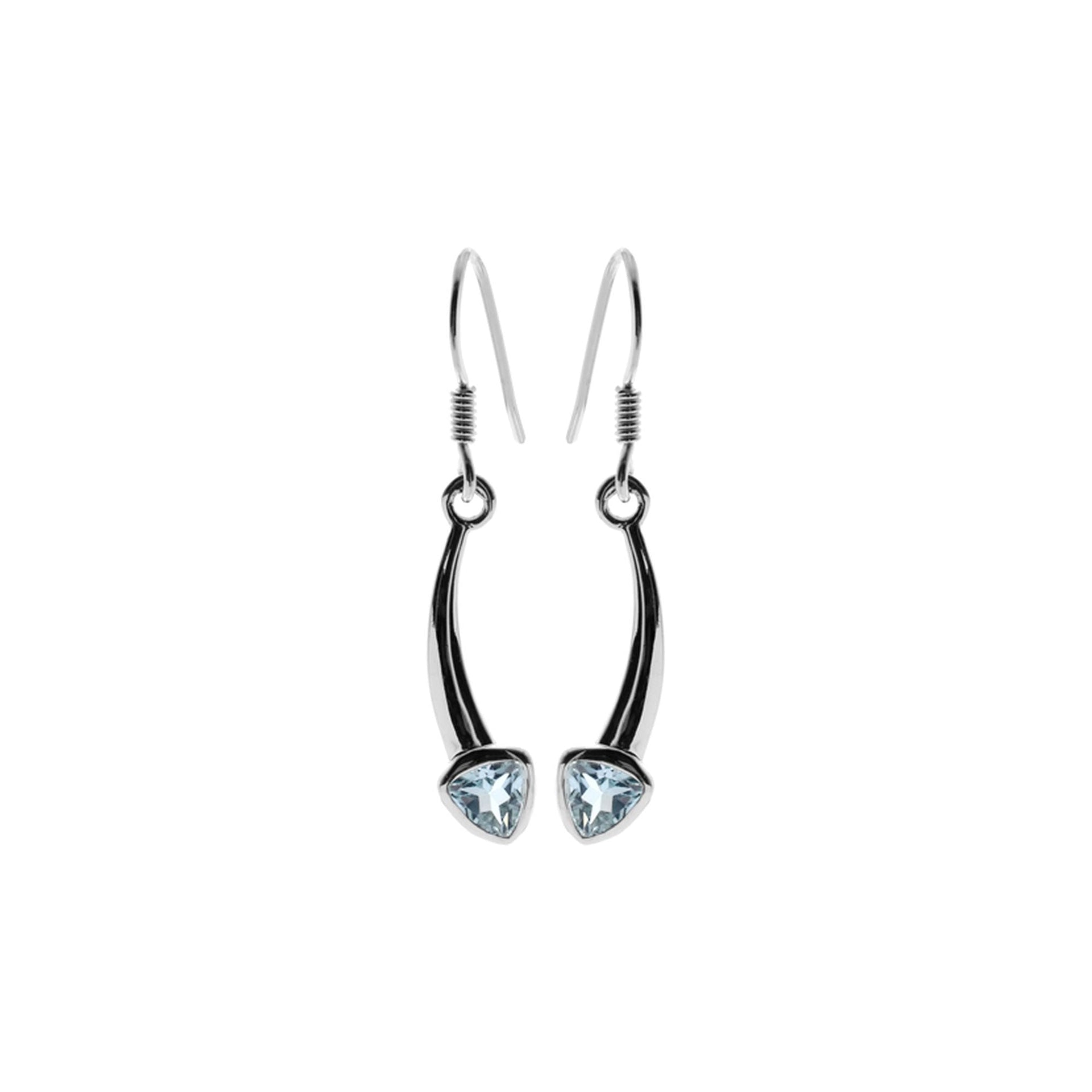 Samira blue topaz comet earrings