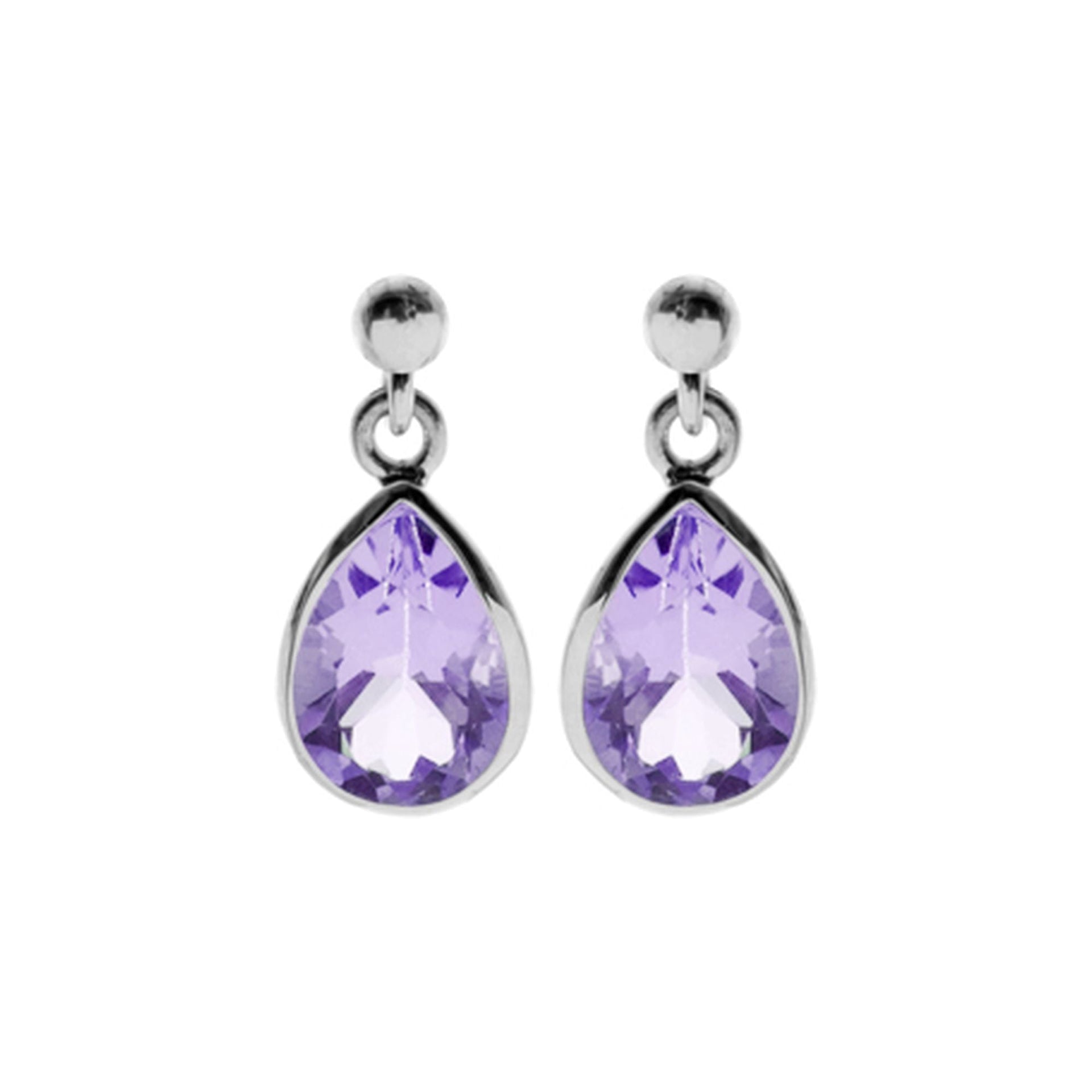 Samira stud teardrop amethyst earrings