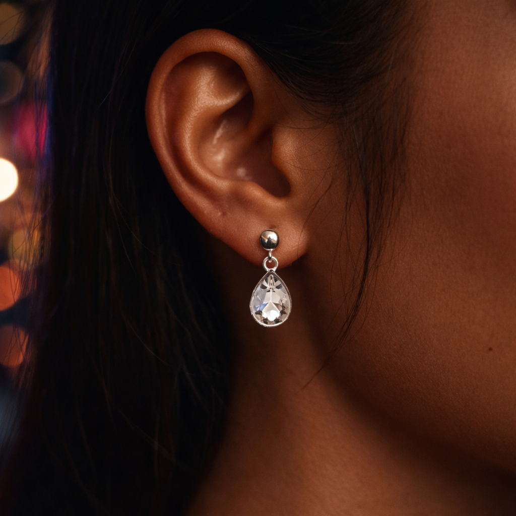 Samira stud teardrop quartz earrings