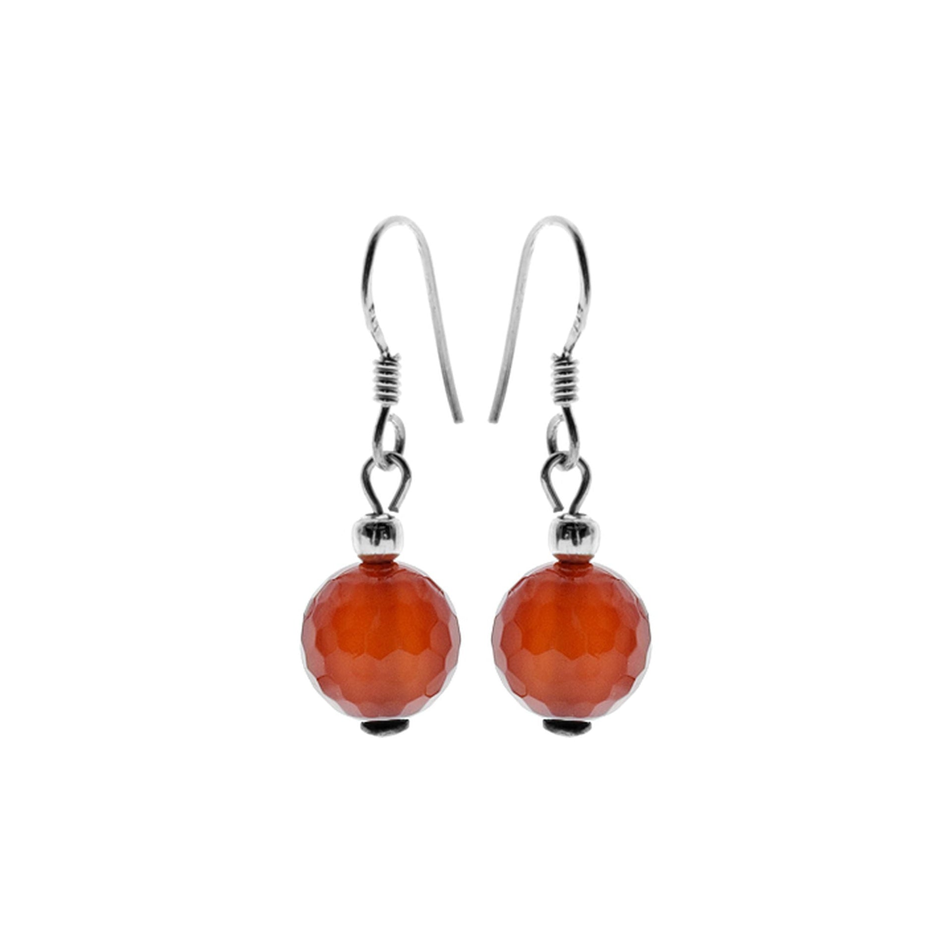 Chloe carnelian orb earrings