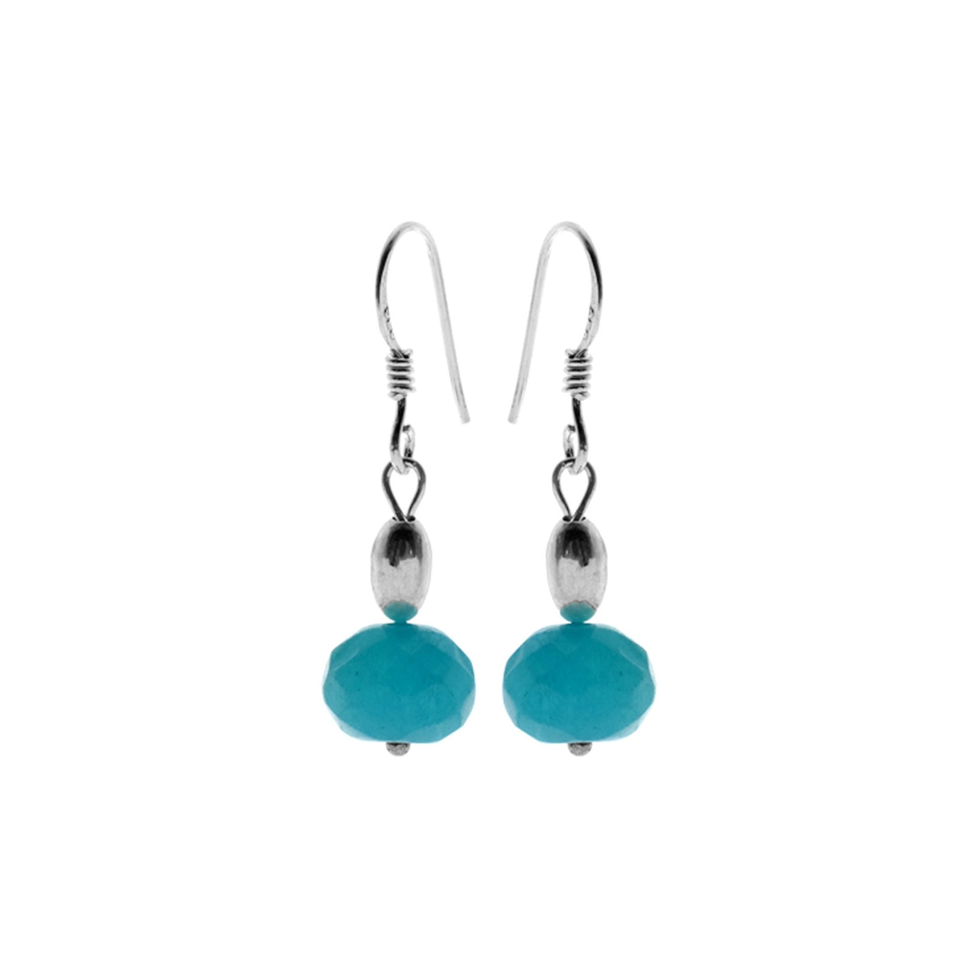 Chloe chequer-cut jade orb earrings