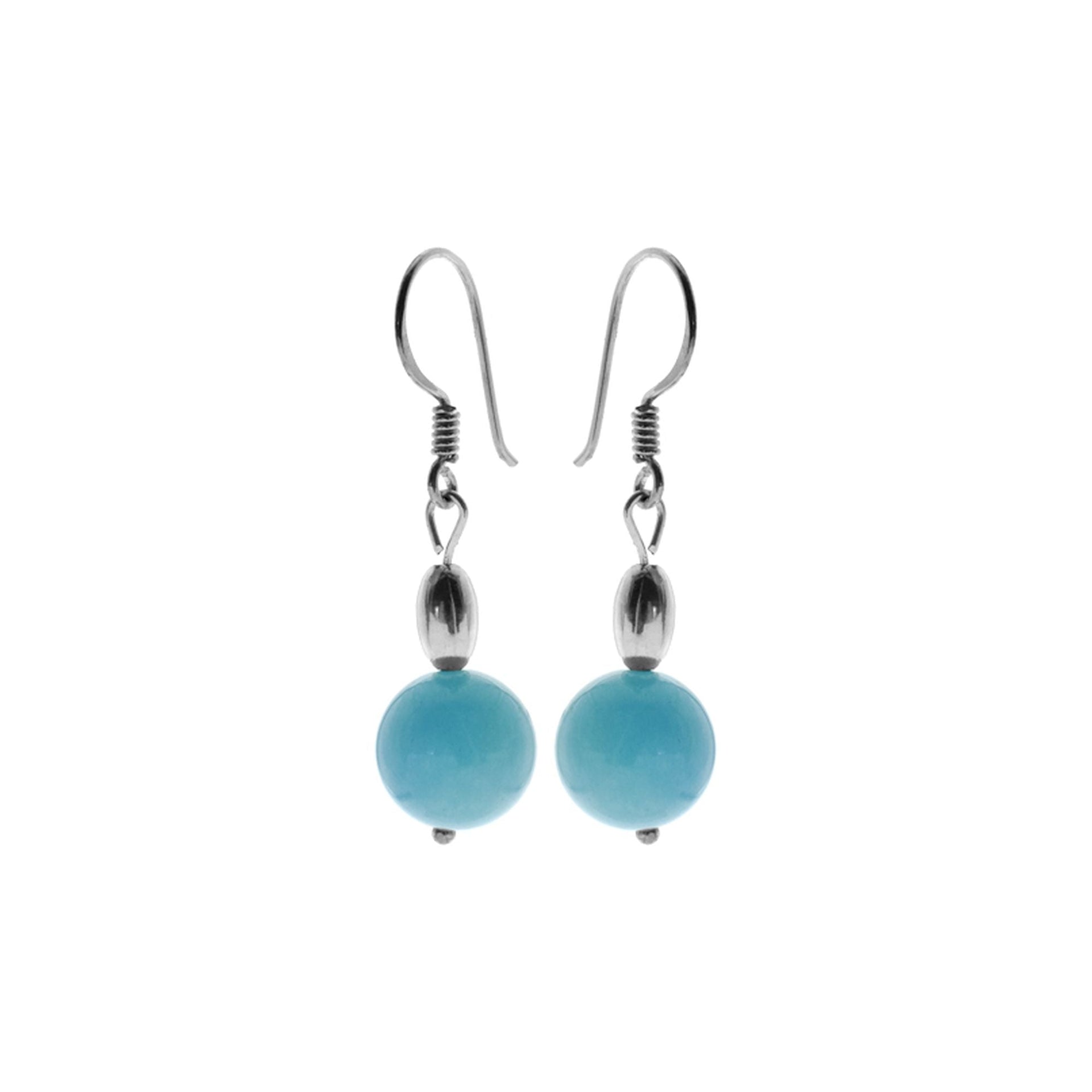 Chloe cabochon jade orb earrings