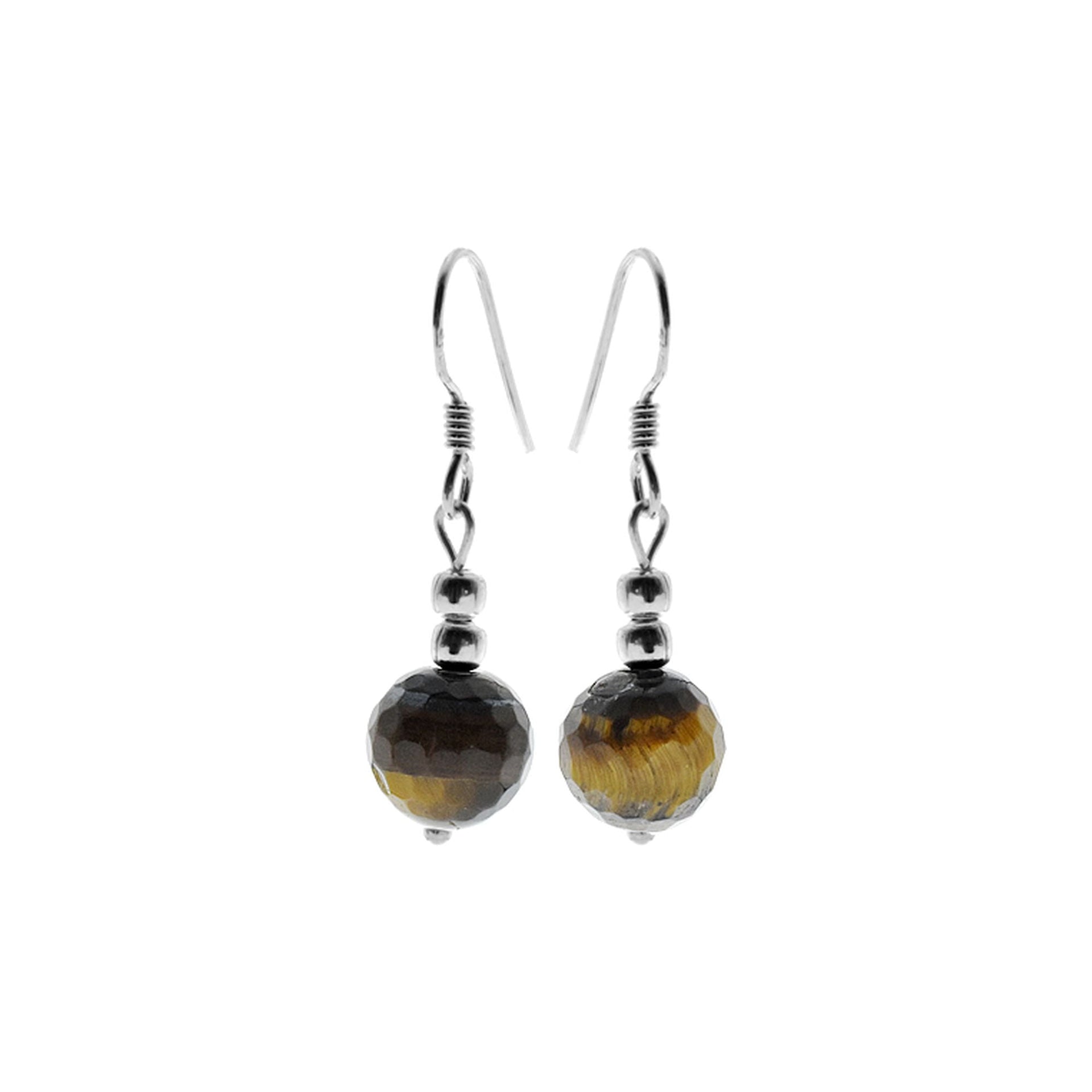 Chloe tiger's eye orb earrings