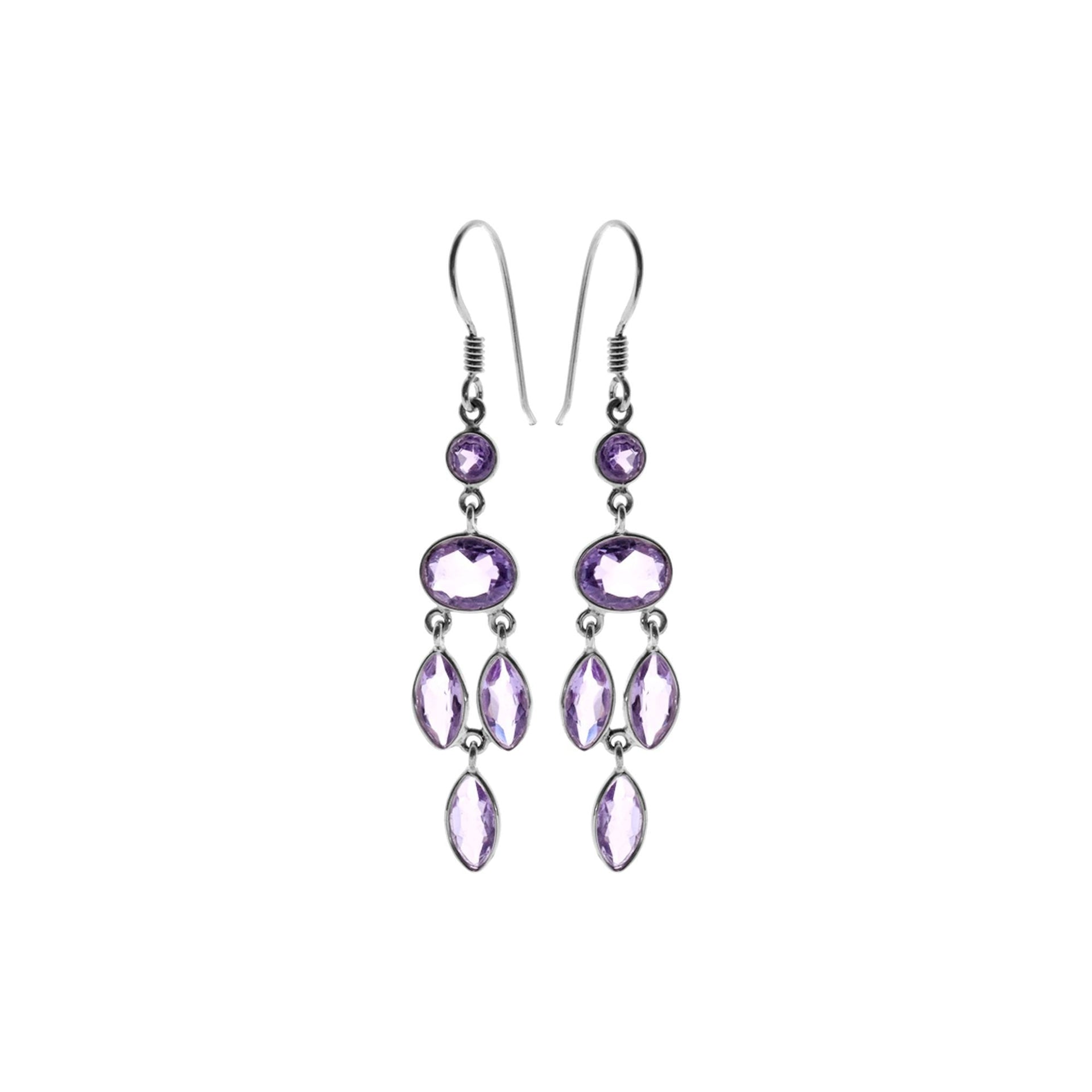 Chloe amethyst chandelier earrings