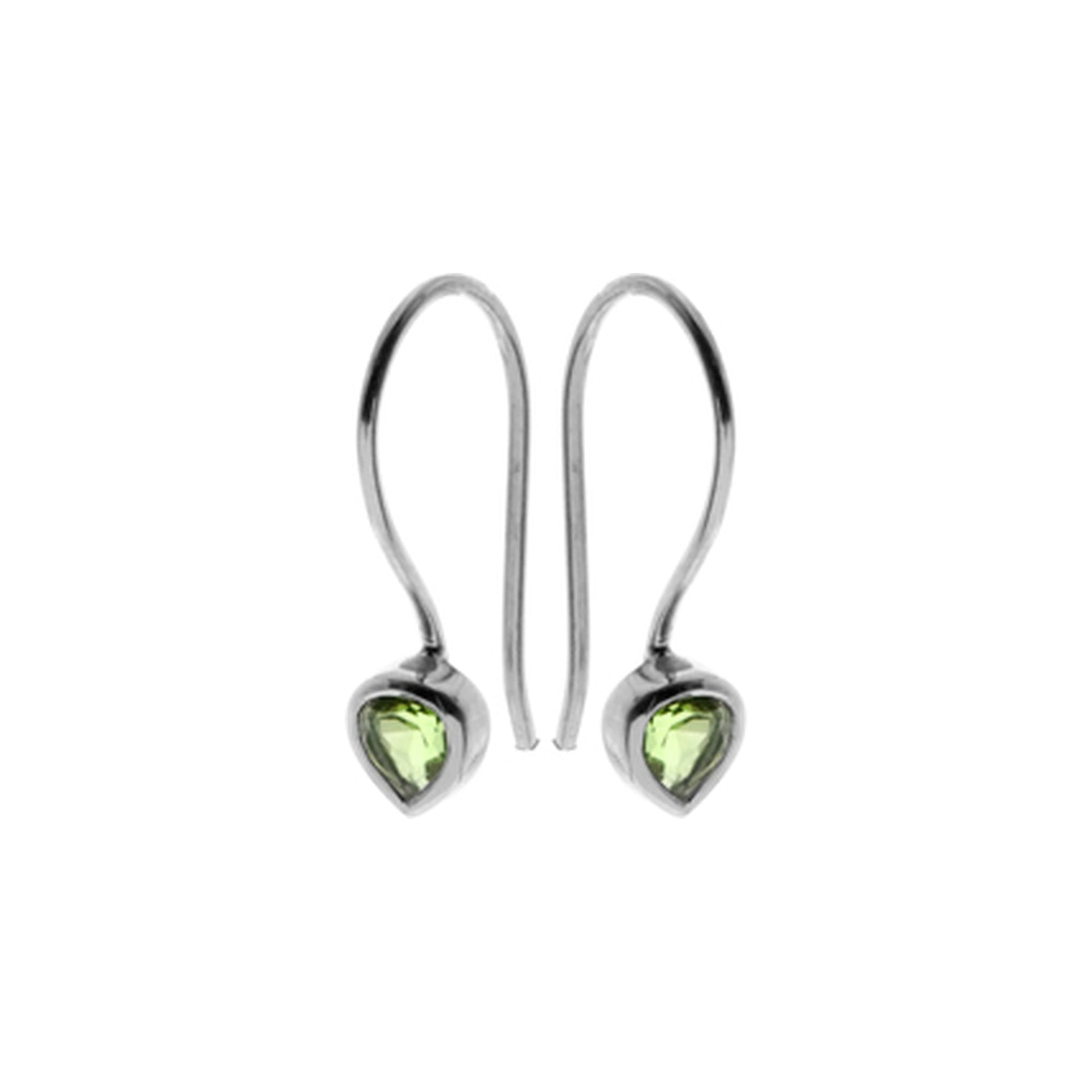 Bridget dainty teardrop peridot earrings