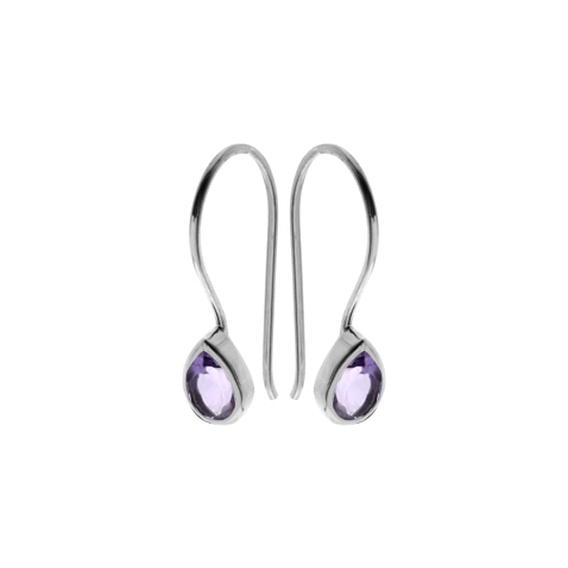 Bridget elegant teardrop amethyst earrings
