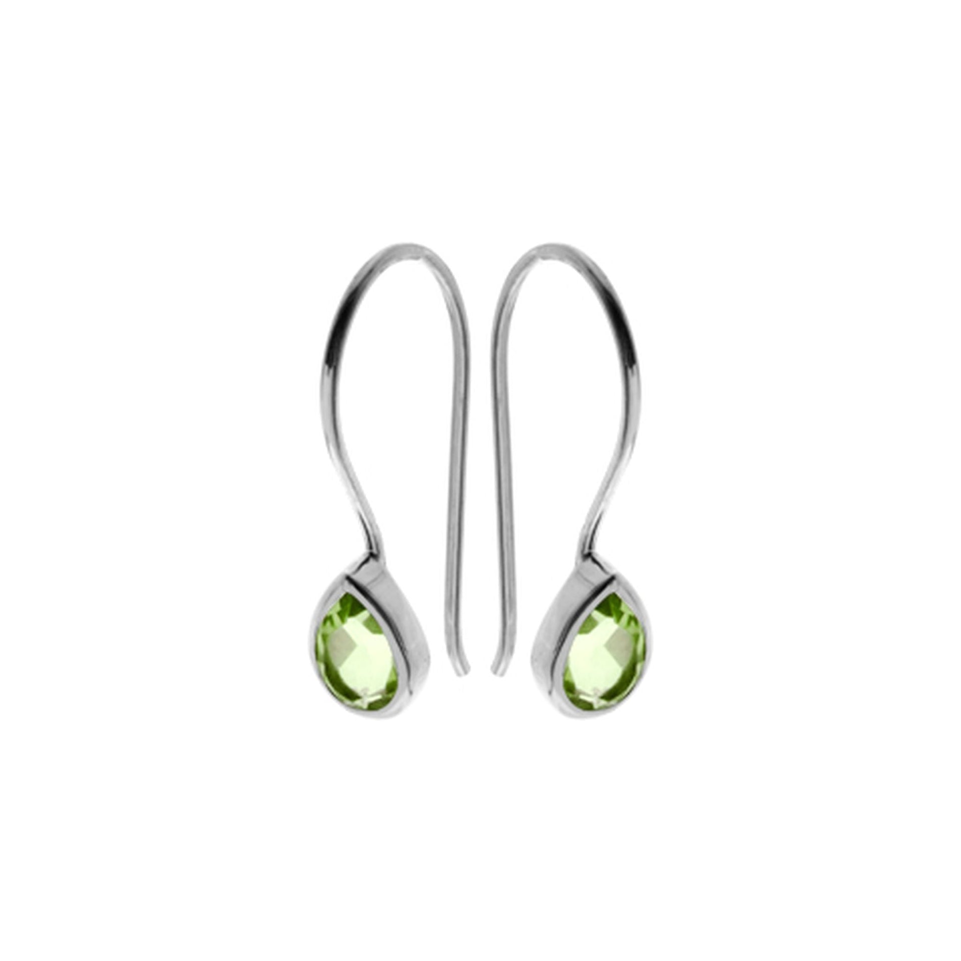 Bridget elegant teardrop peridot earrings