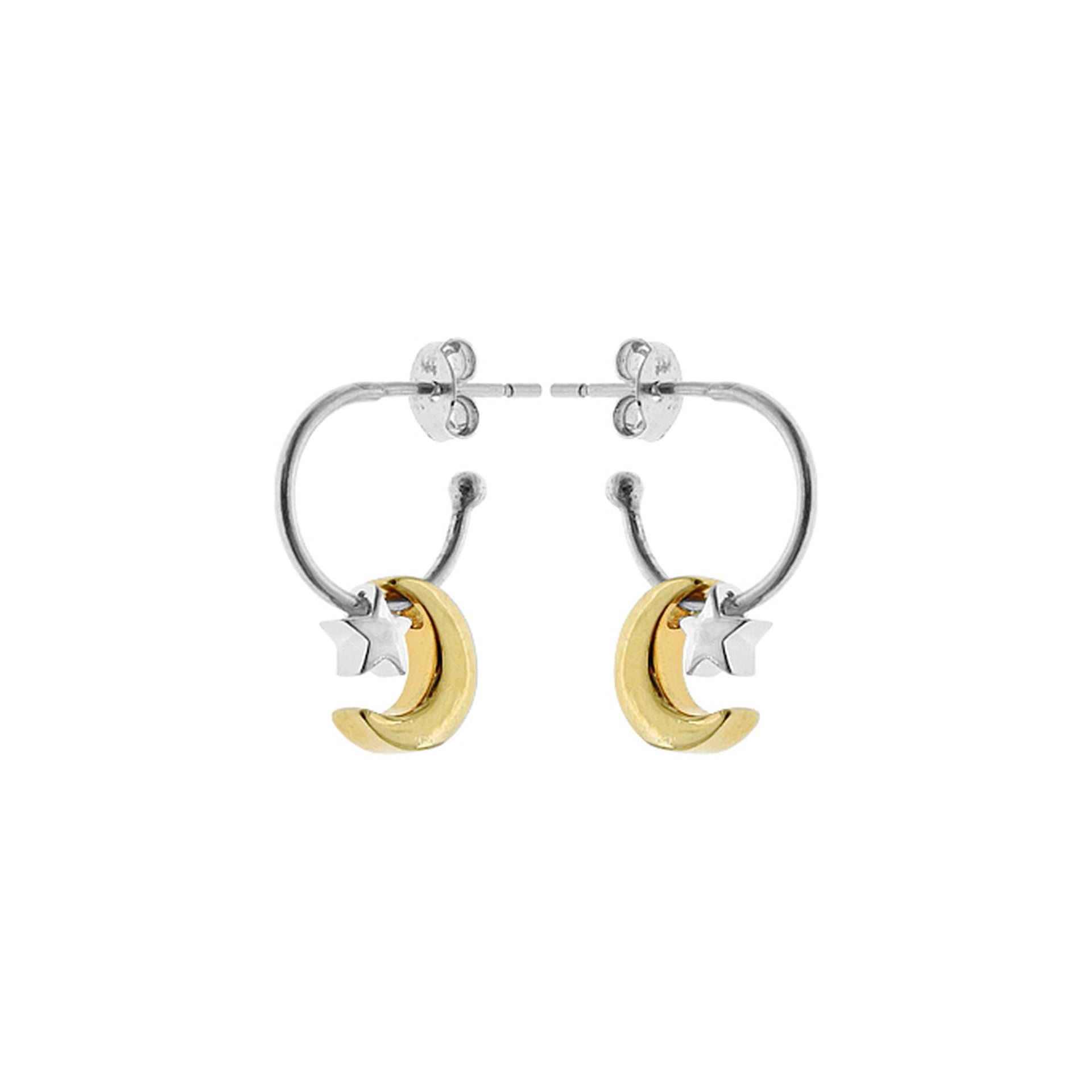 Chloe star & gold plated moon earrings