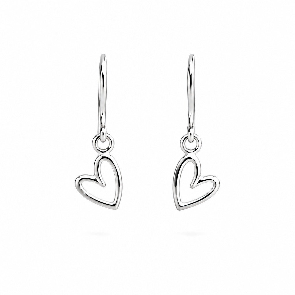 Lily offset heart earrings