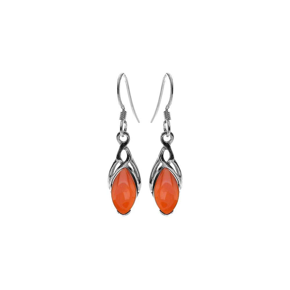 Betsy Celtic marquis carnelian earrings