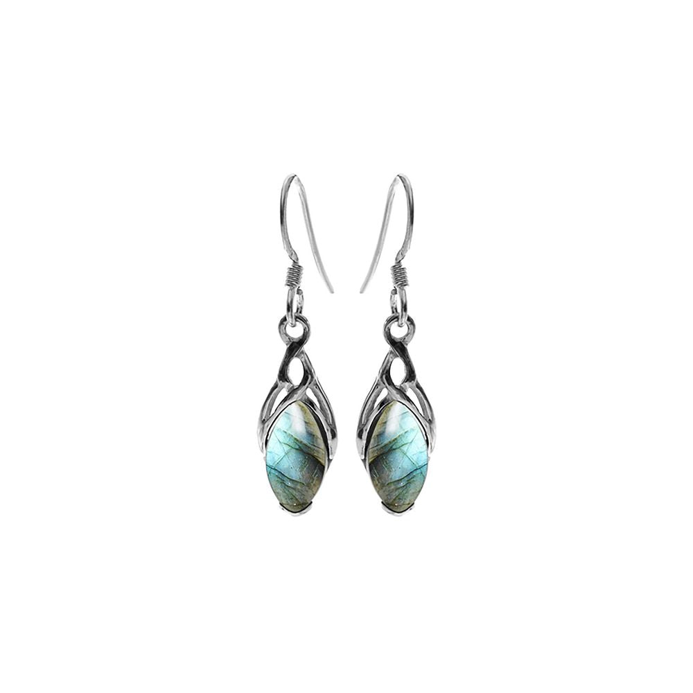 Betsy Celtic marquis labradorite earrings