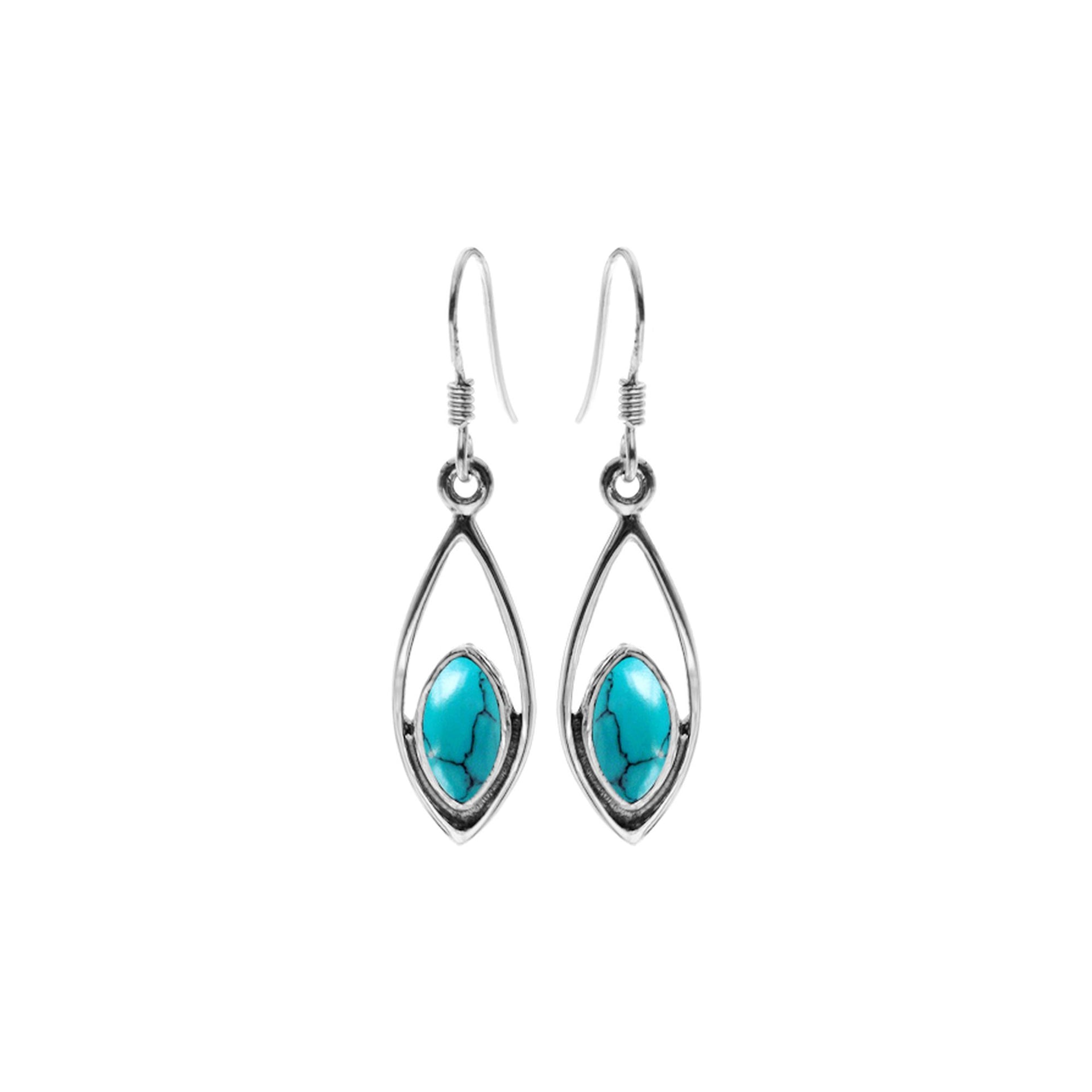 Ivy marquis turquoise earrings
