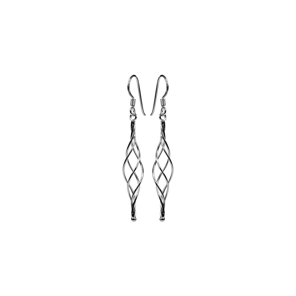 Phoebe elongated twist earrings