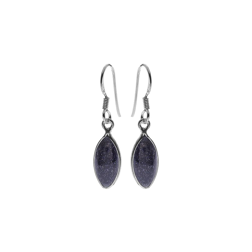 Bridget blue goldstone marquis earrings
