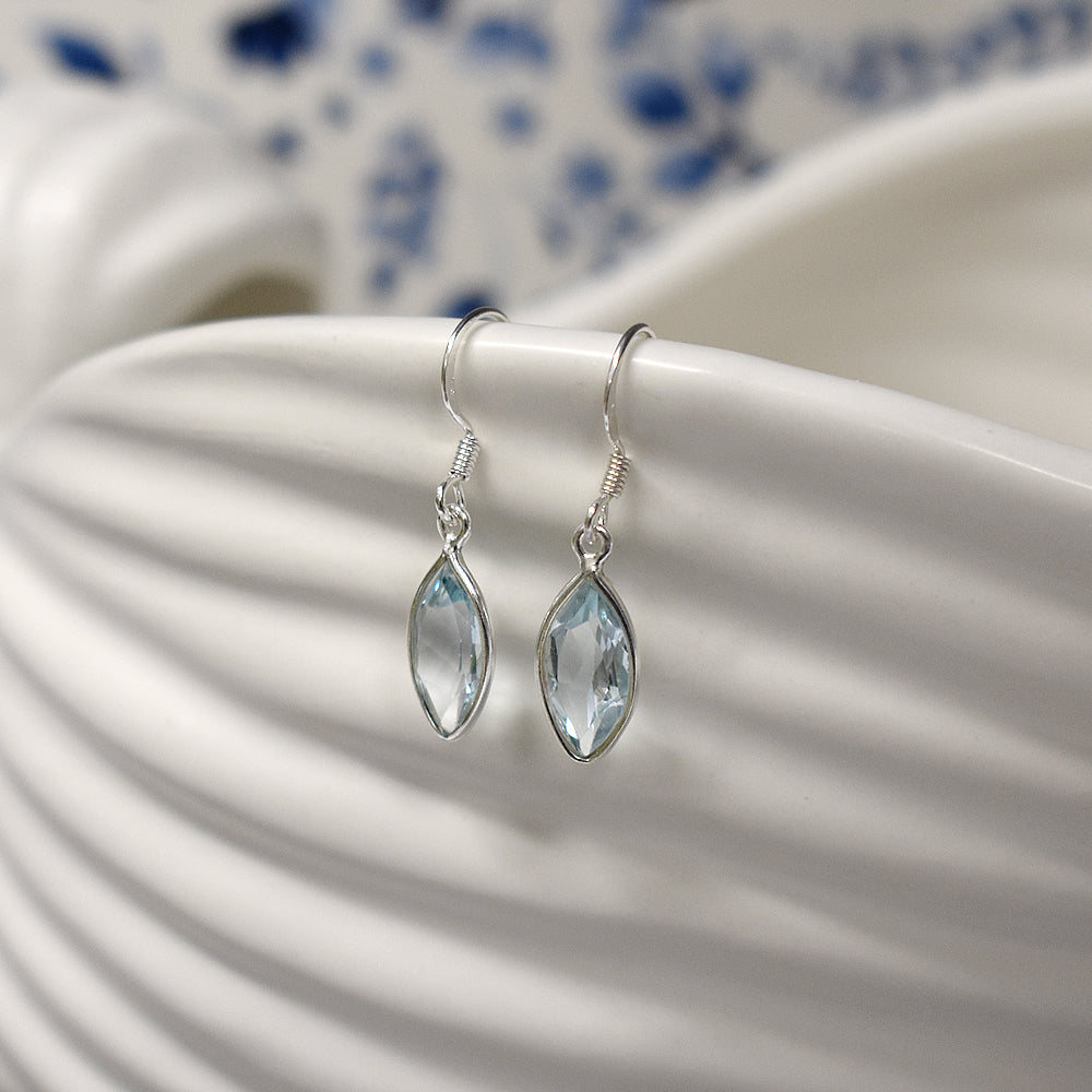 Bridget blue topaz marquis earrings