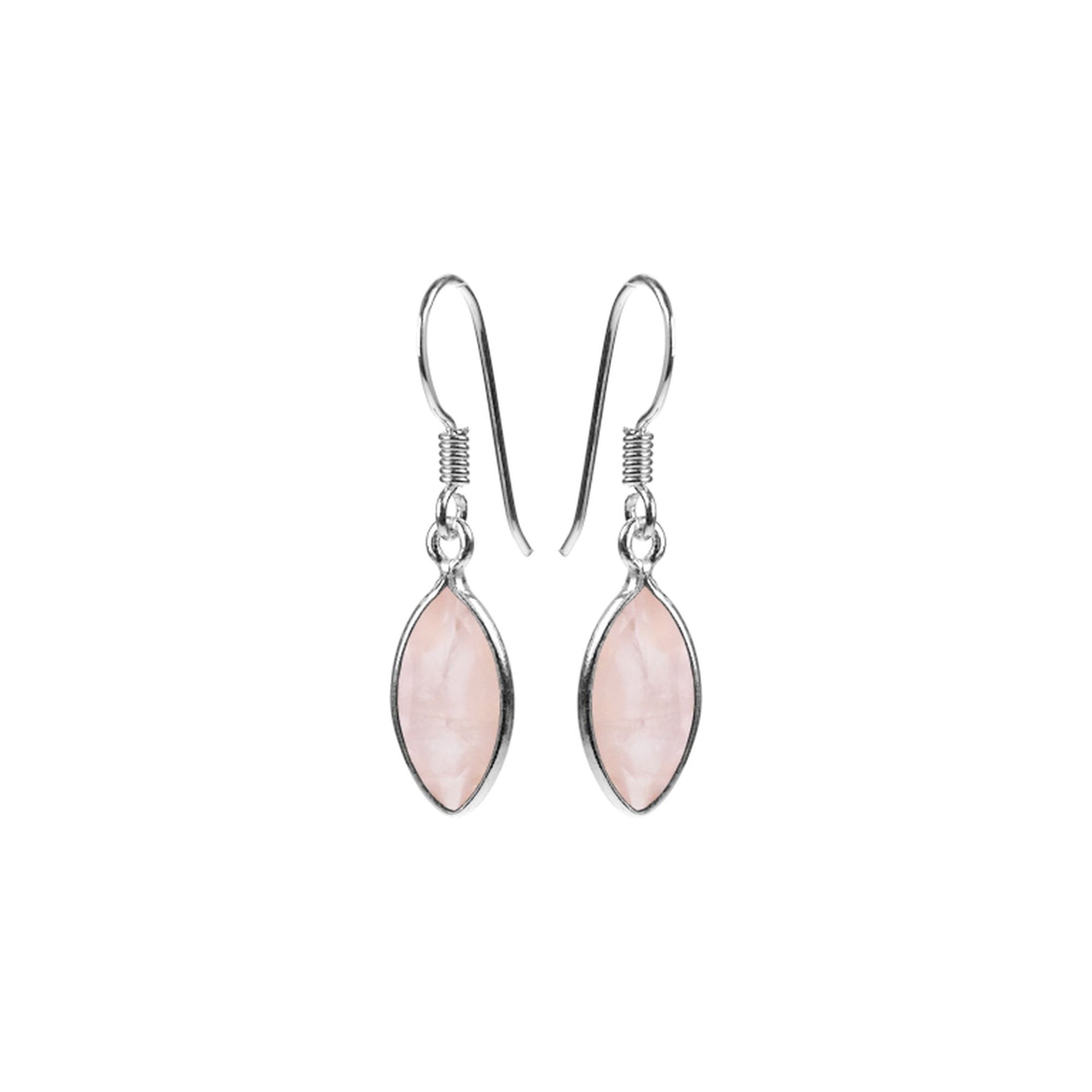 Bridget faceted rose quartz marquis earrings
