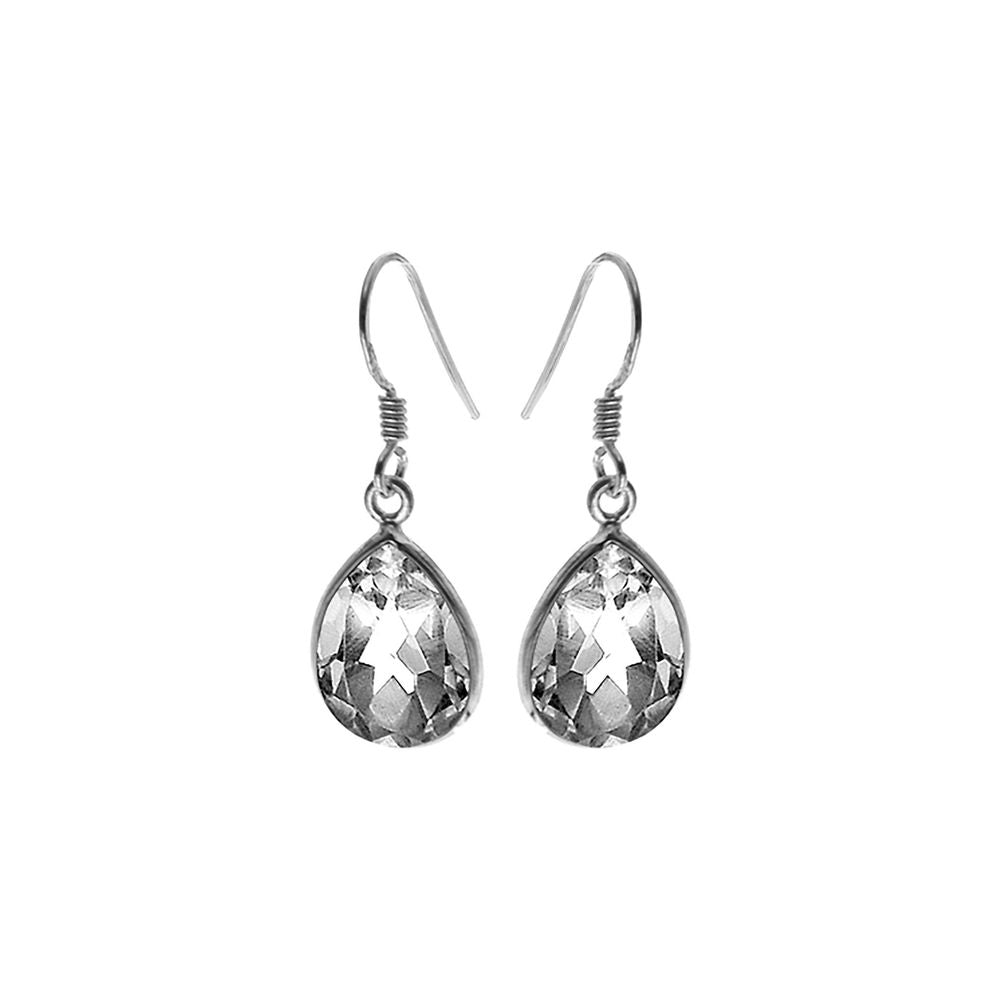 Bridget large teardrop quartz earrings