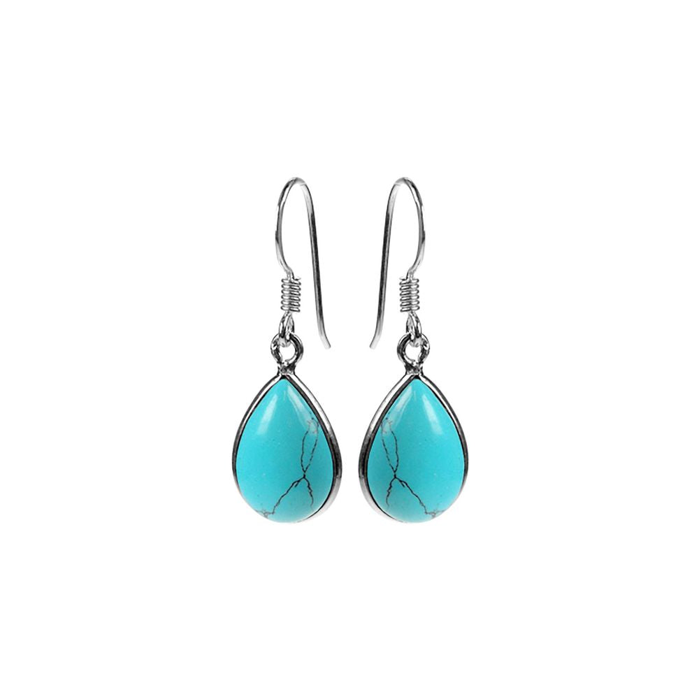 Bridget large teardrop turquoise earrings