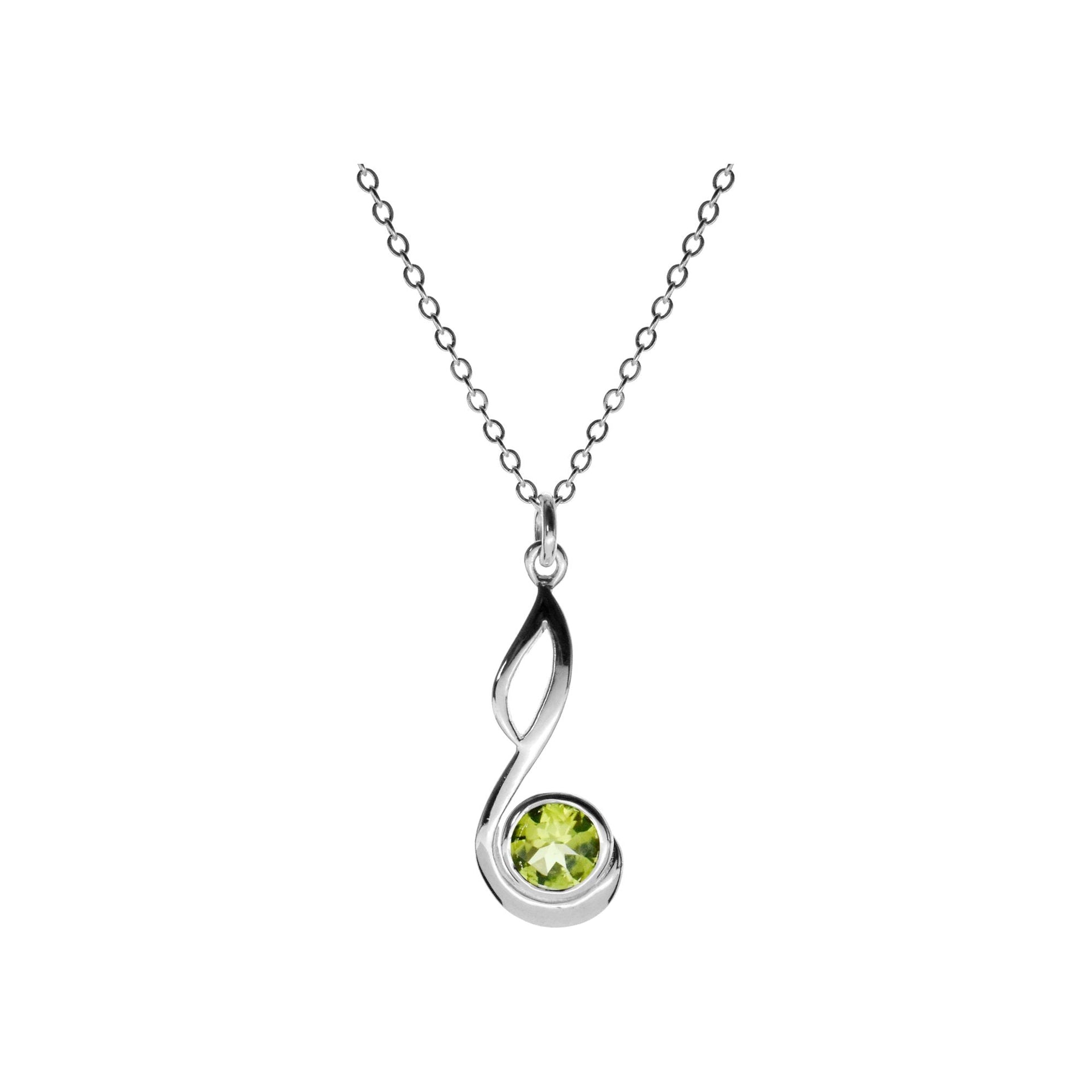 Chloe swept loop peridot necklace (A)