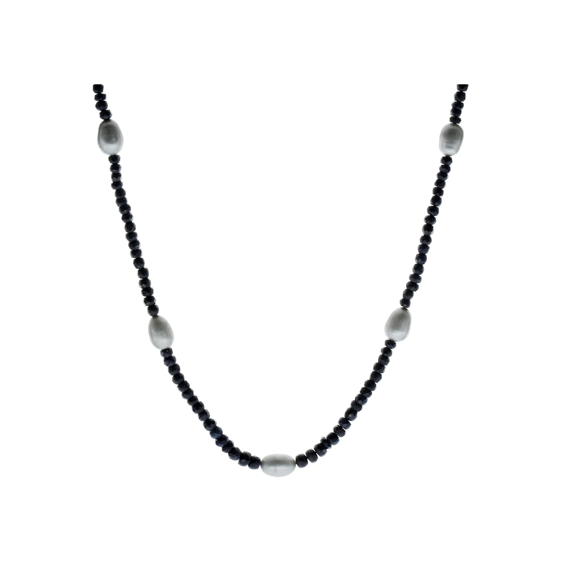 Chloe sapphire quartz & pearl necklace