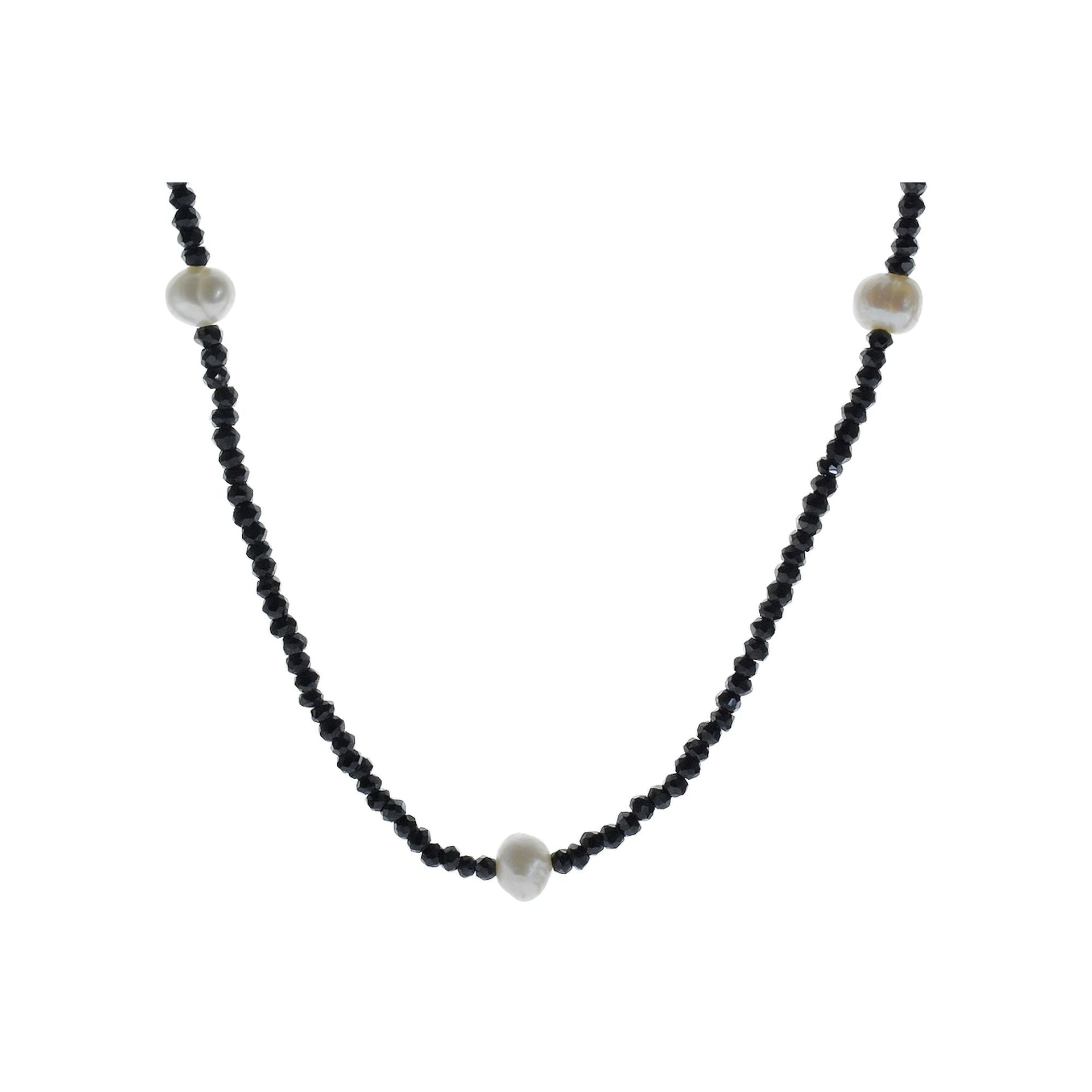 Chloe sapphire quartz necklace with pearls