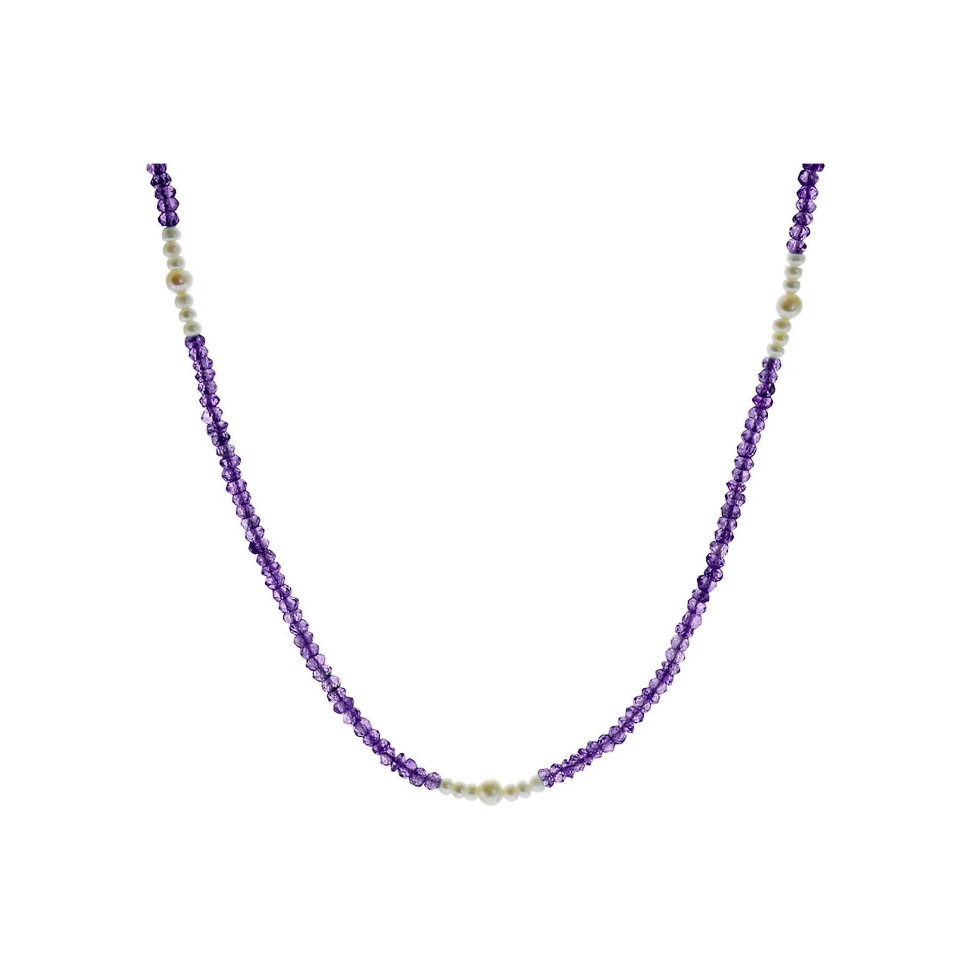 Chloe amethyst necklace with pearls