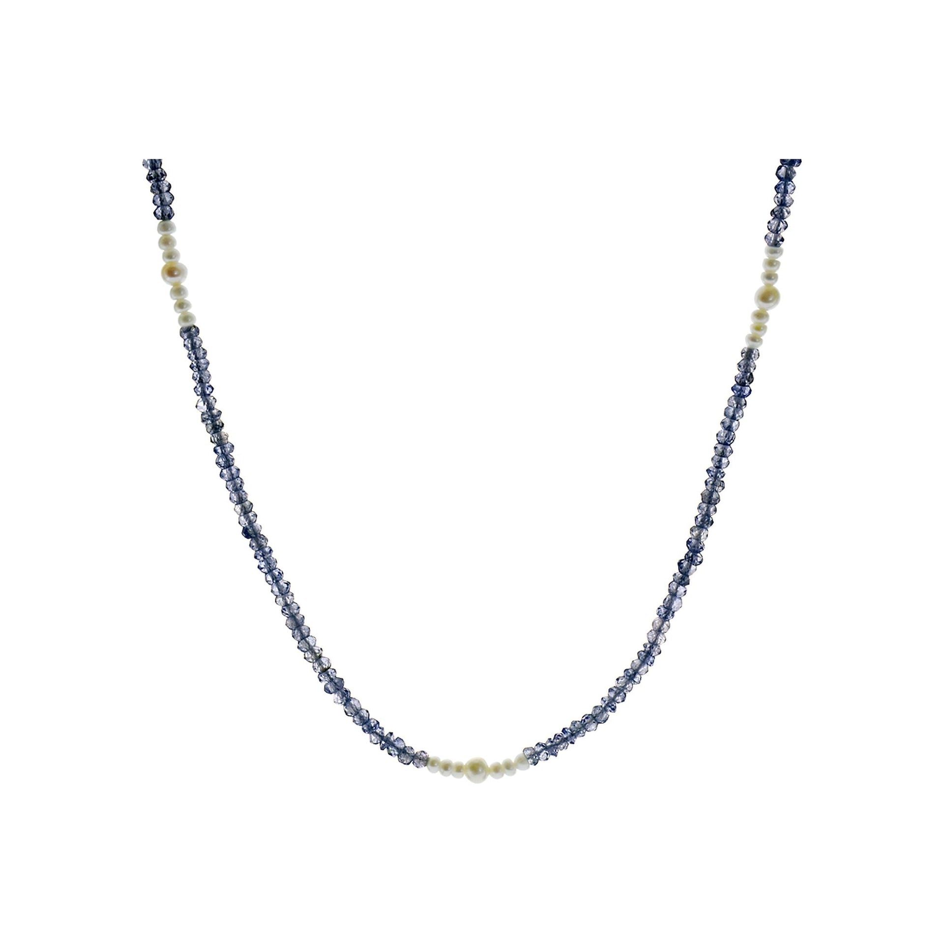 Chloe iolite necklace with pearls