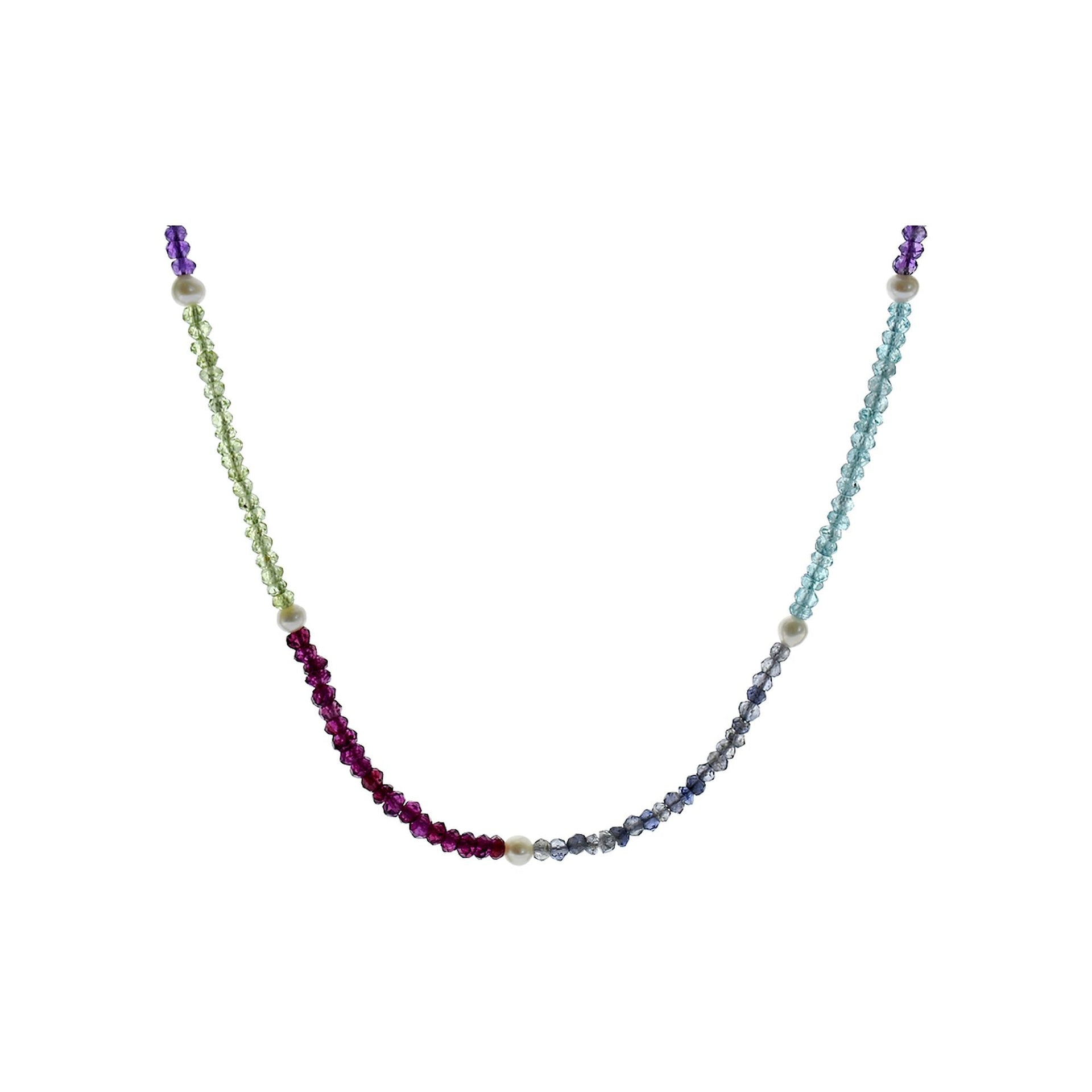 Chloe multi-coloured necklace with pearls