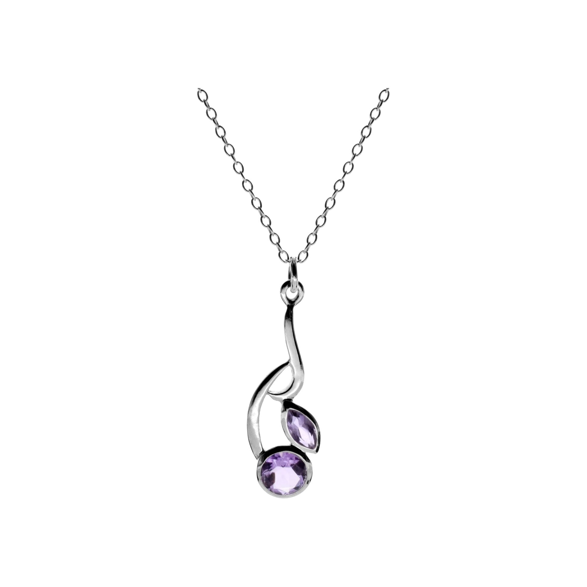 Chloe amethyst floral style earrings