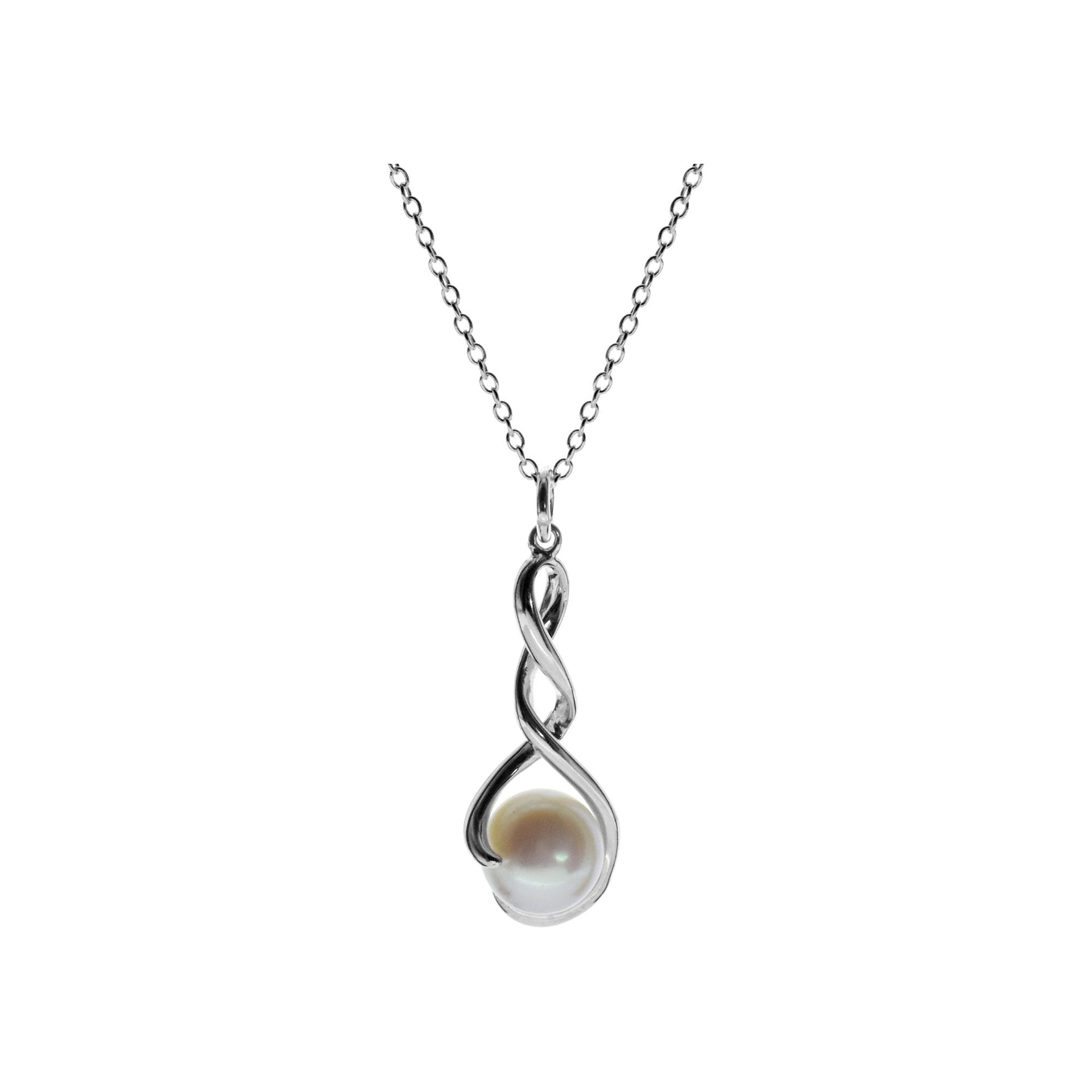 Chloe twist & loop pearl necklace