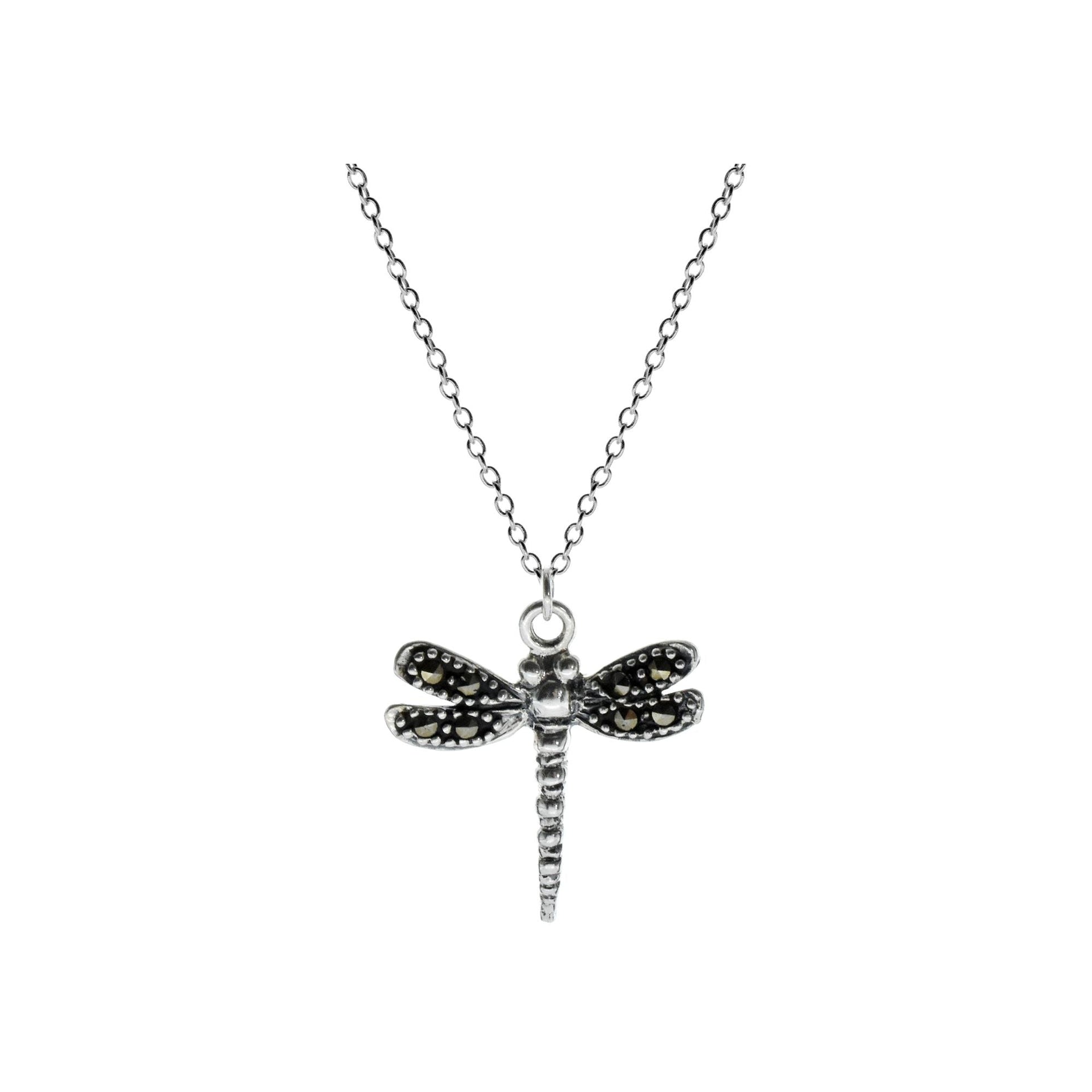 Chloe marcasite dragonfly necklace