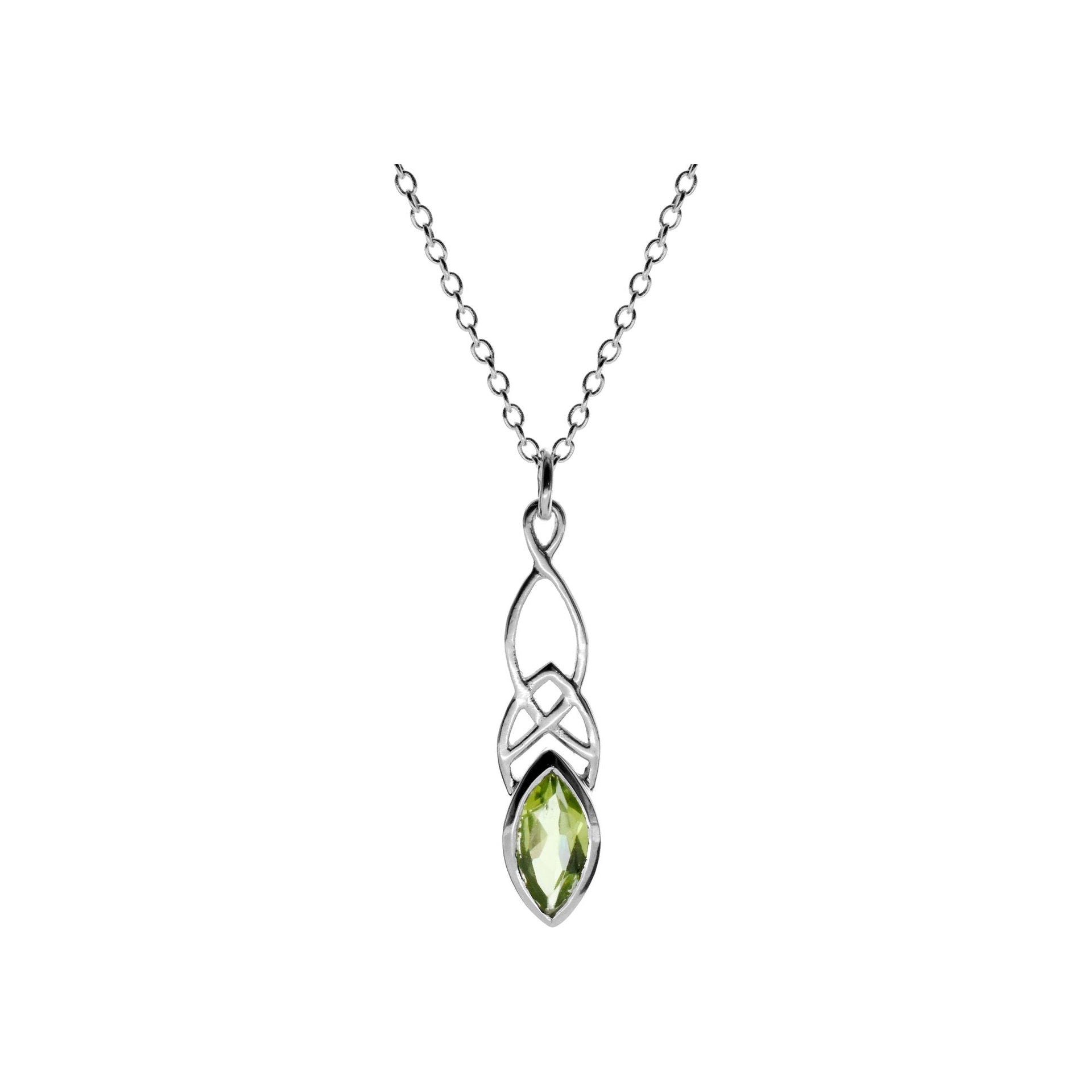 Chloe Celtic peridot necklace
