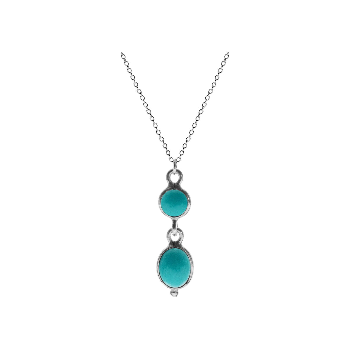 Bridget oval & round turquoise necklace