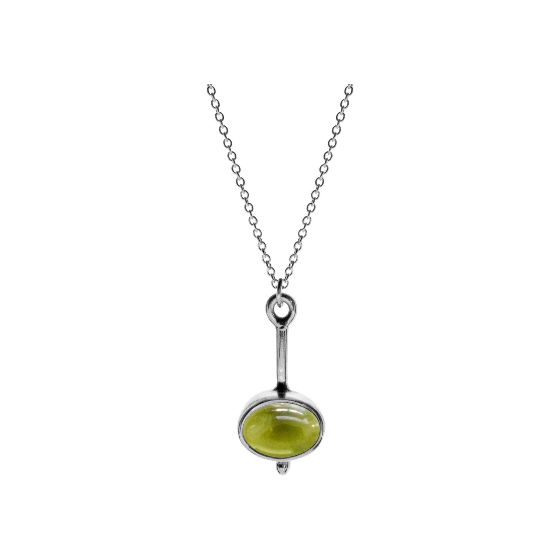 Chloe bar drop peridot necklace