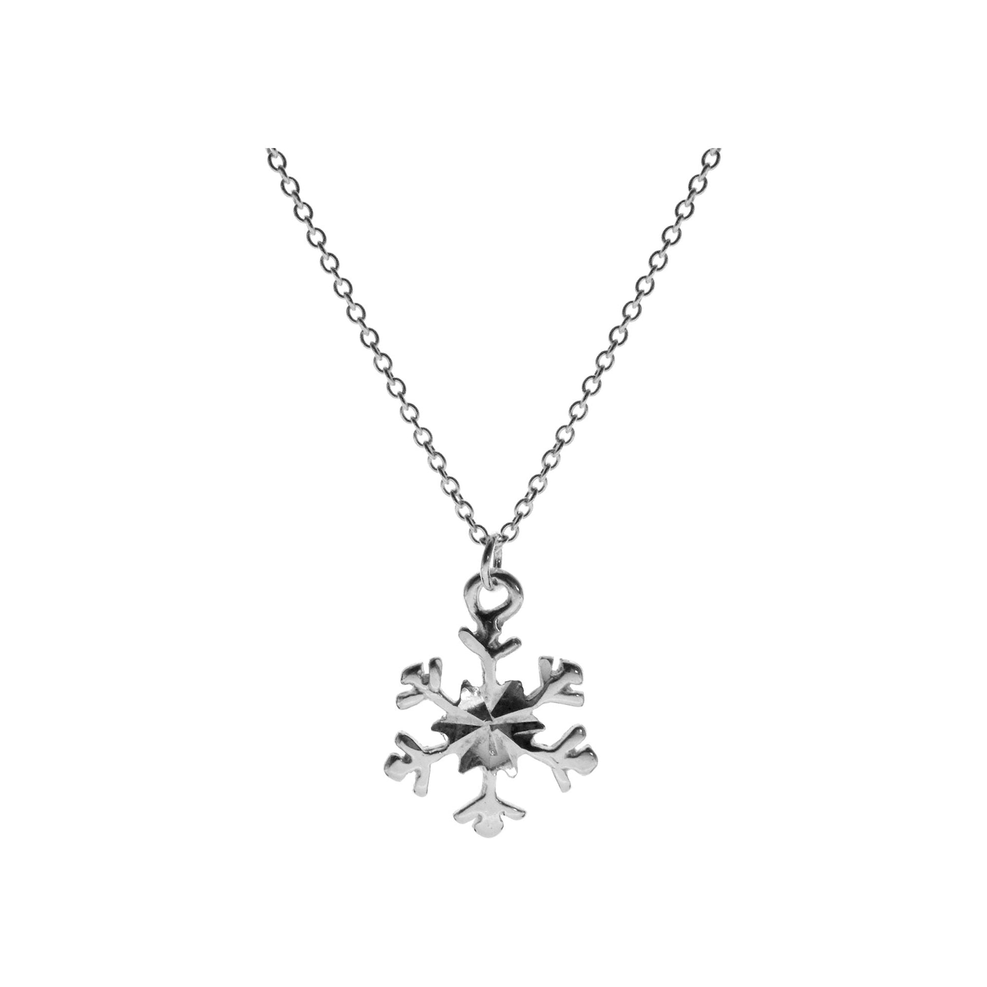 Chloe diamond-cut snowflake necklace