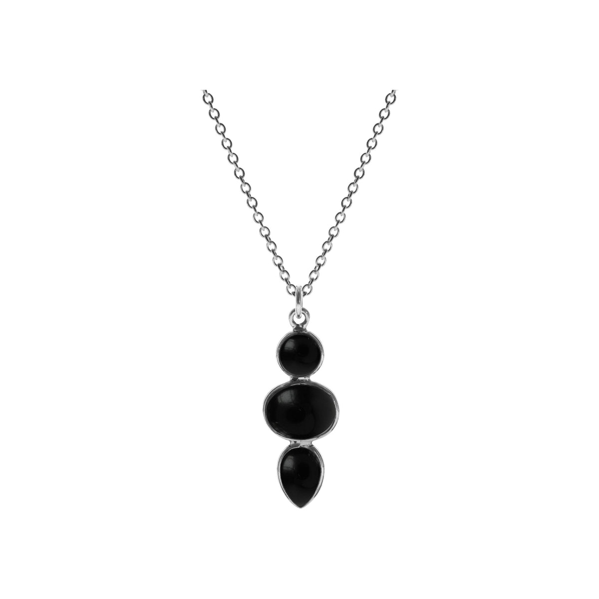 Bridget mixed shapes black onyx necklace