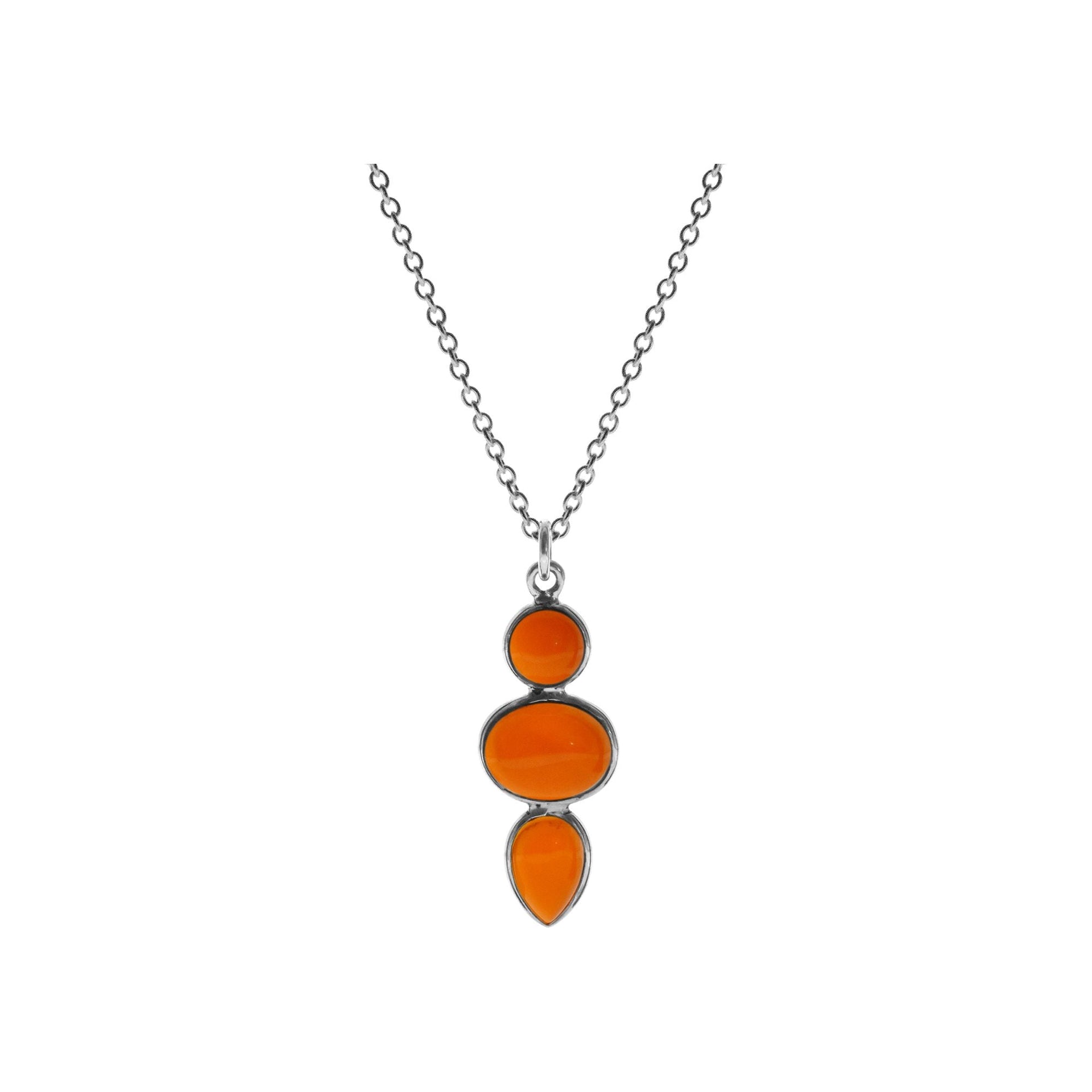 Bridget multi-shaped carnelian necklace