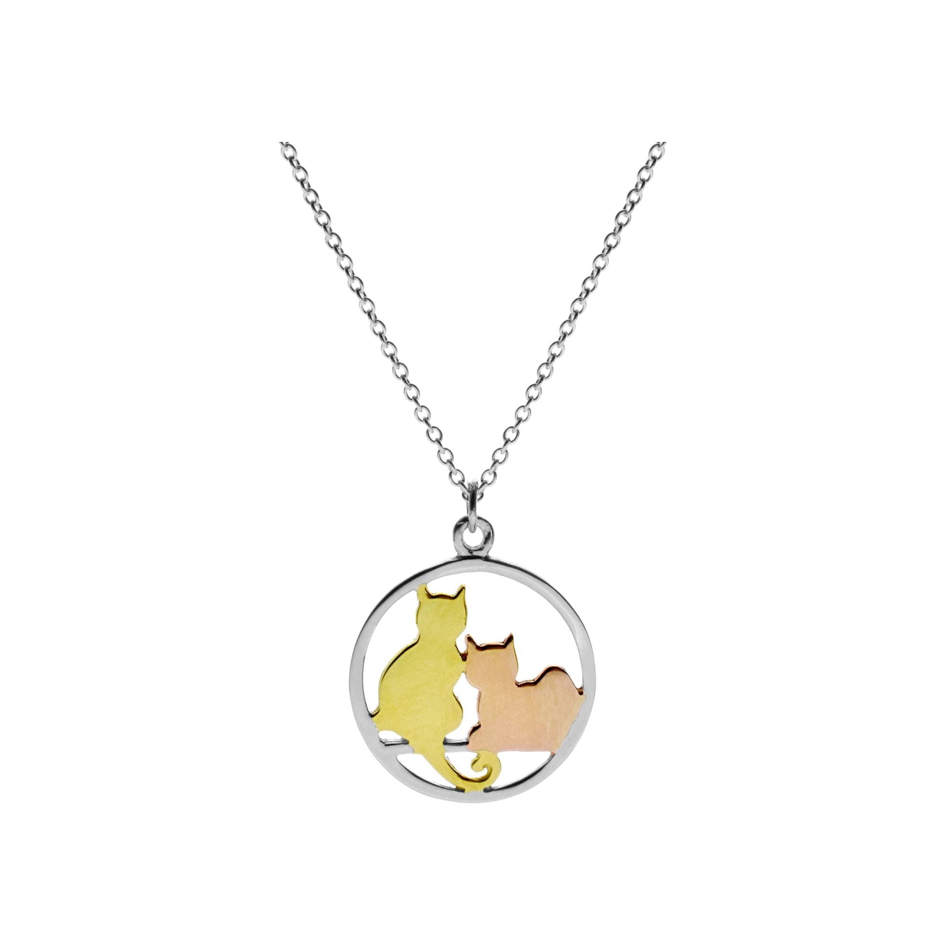 Chloe gold plated cats necklace