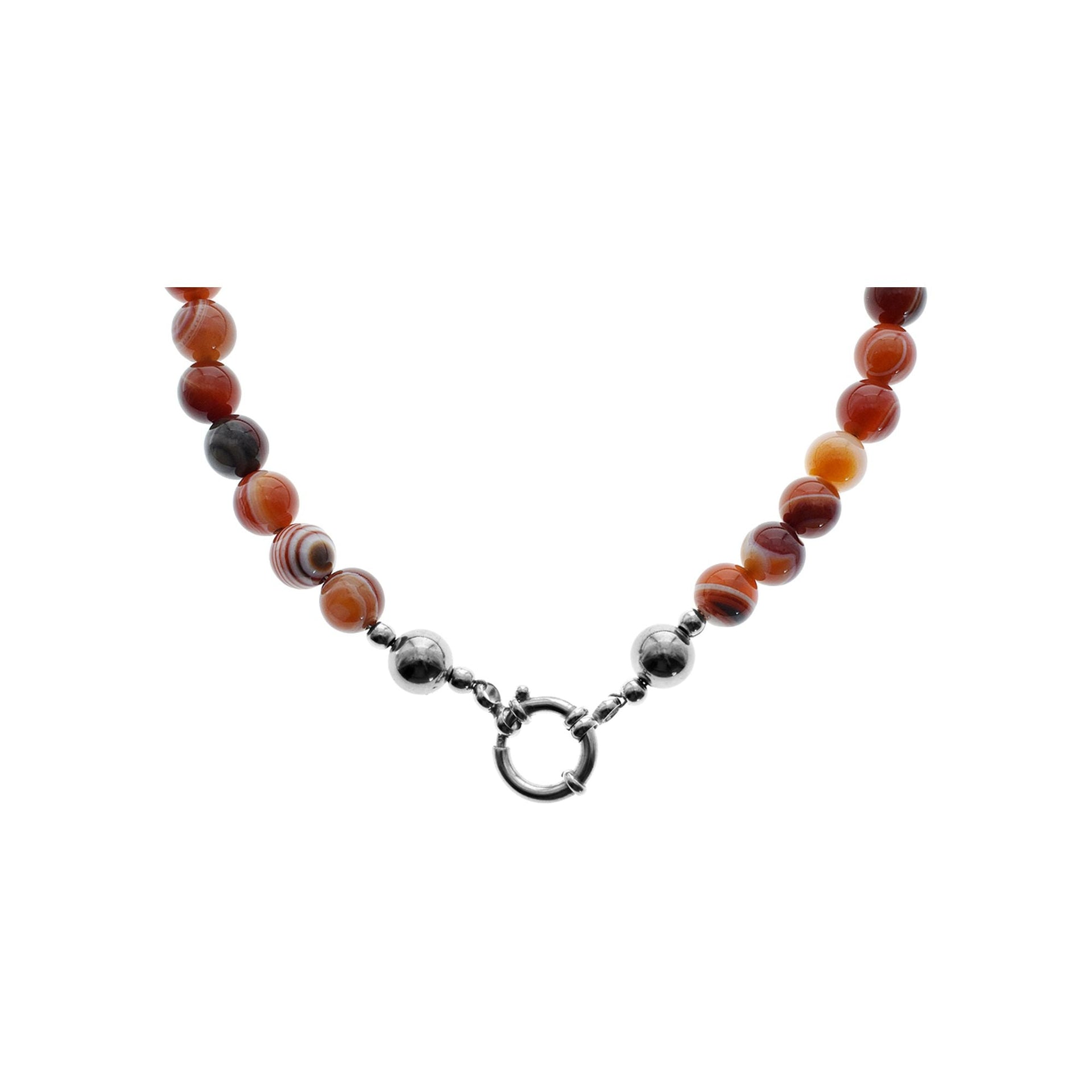 Chloe carnelian beaded necklace
