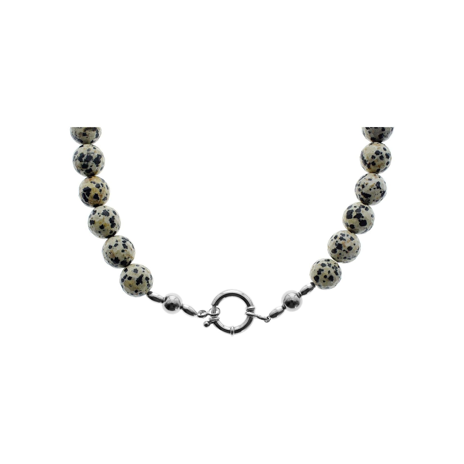 Chloe dalmatian jasper beaded necklace