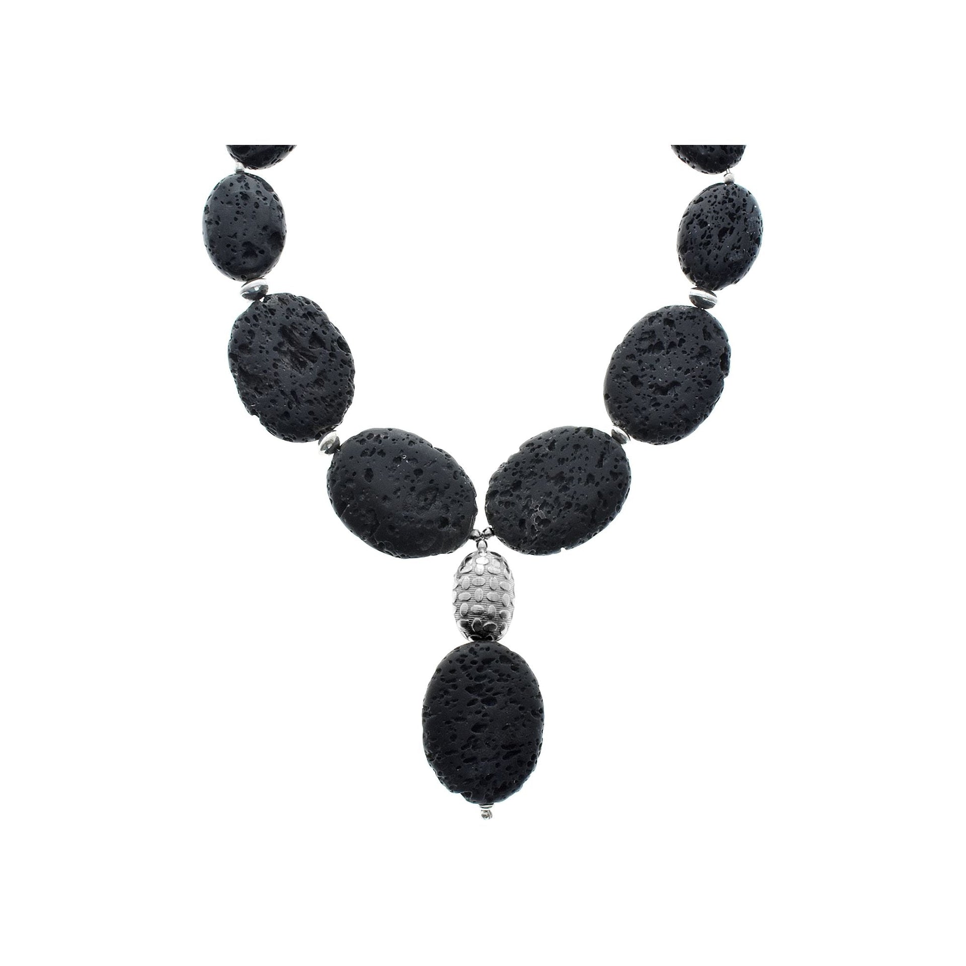 Chloe lava stone necklace