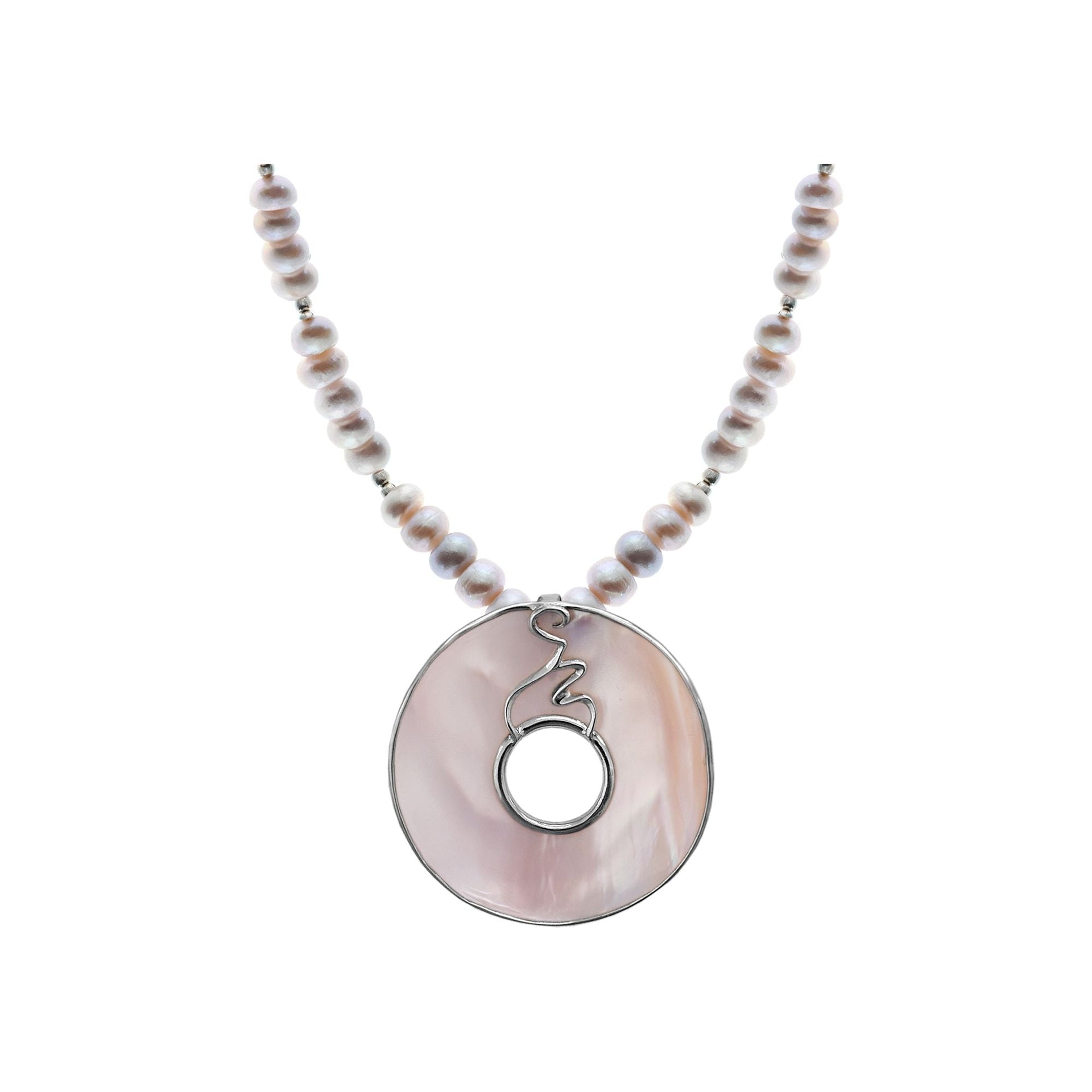 Chloe pearl & mother of pearl necklace